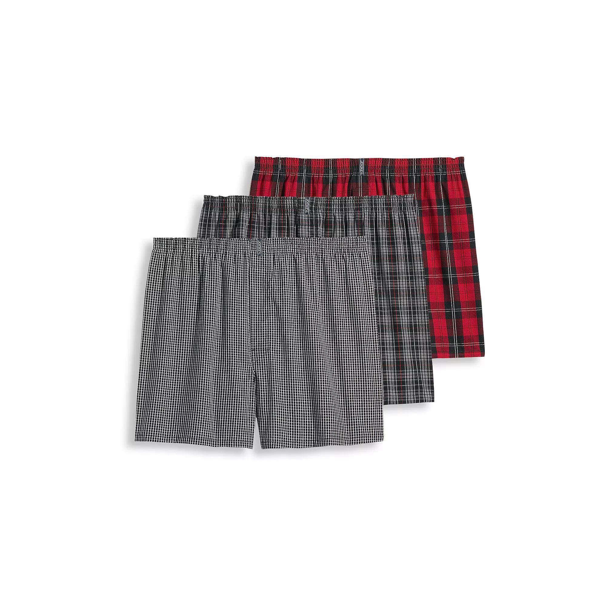 Mens Jockey 3-Pack Classics Full Cut 5 Woven Boxer Product Image