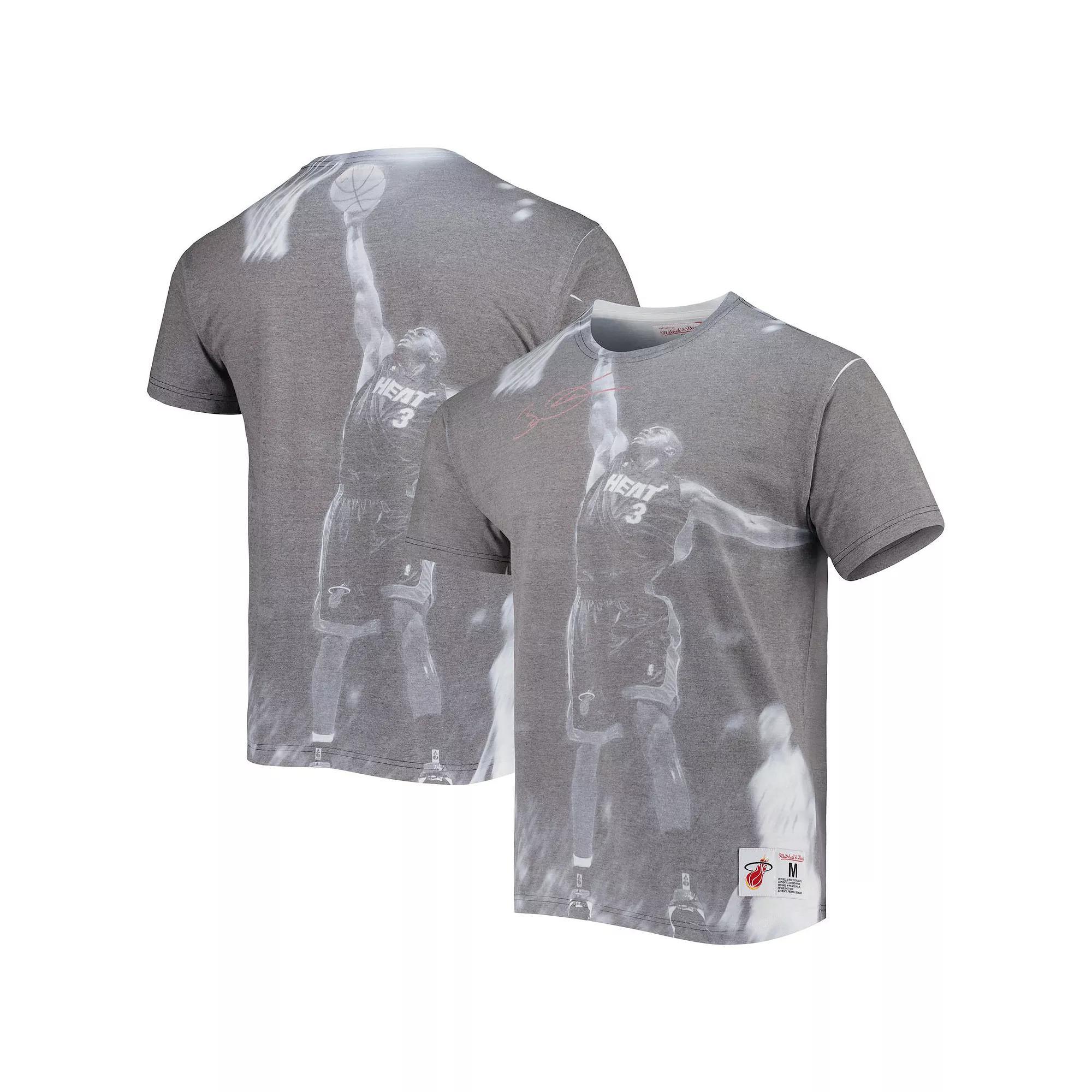 Men's Mitchell & Ness Dwyane Wade Heather Gray Miami Heat Above The Rim T-Shirt, Size: Medium, Grey Product Image