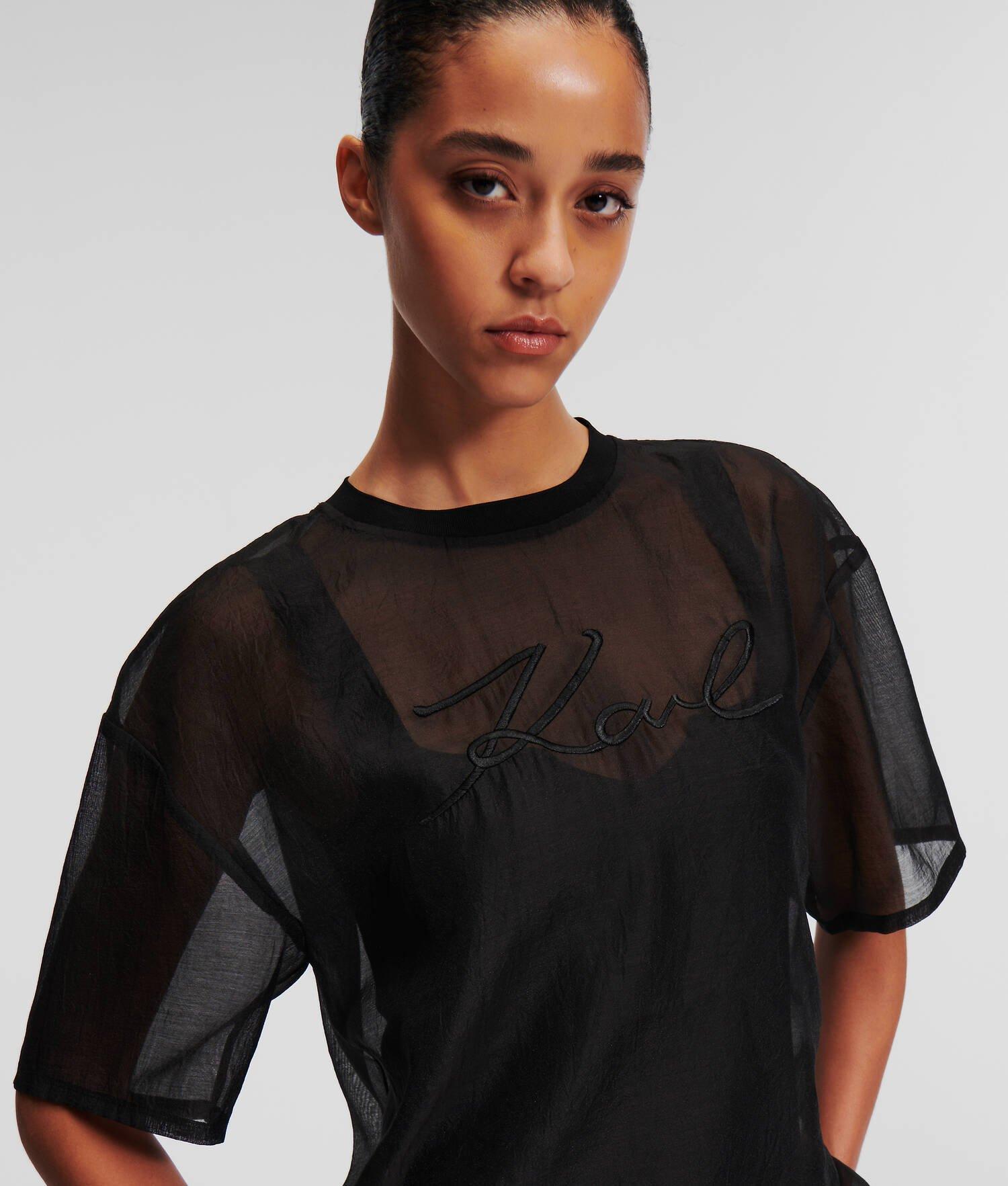 KARL SIGNATURE ORGANZA T-SHIRT Product Image