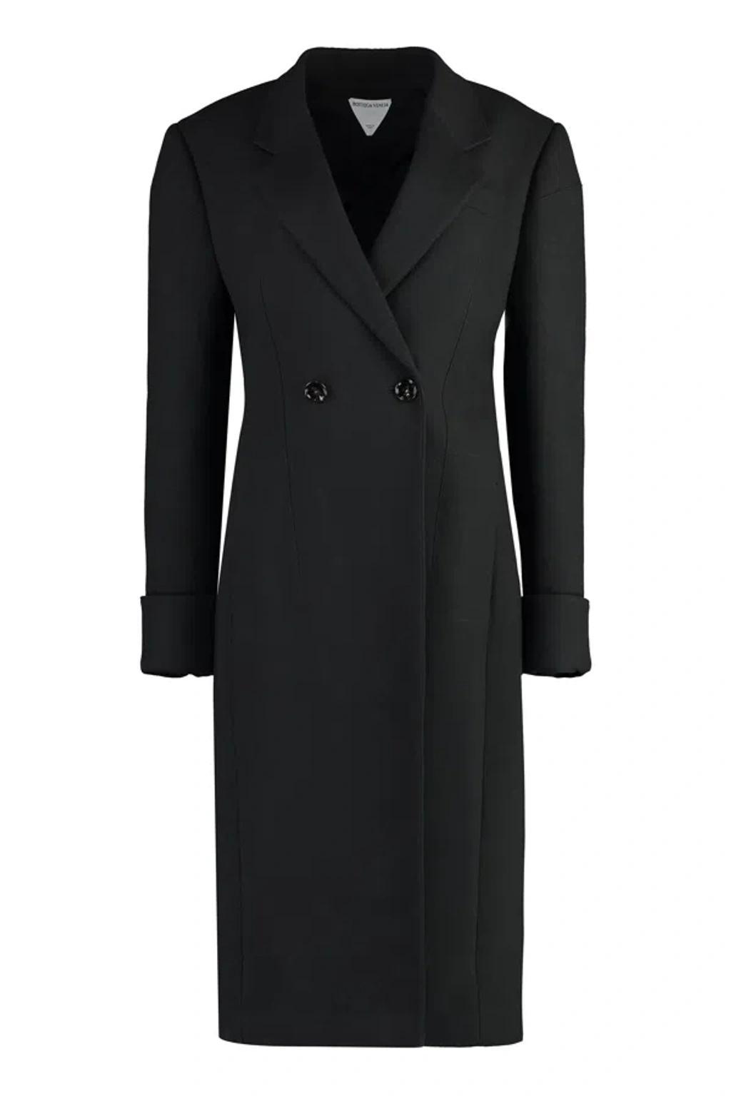 BOTTEGA VENETA Double Breasted Trench Coat In Black Product Image