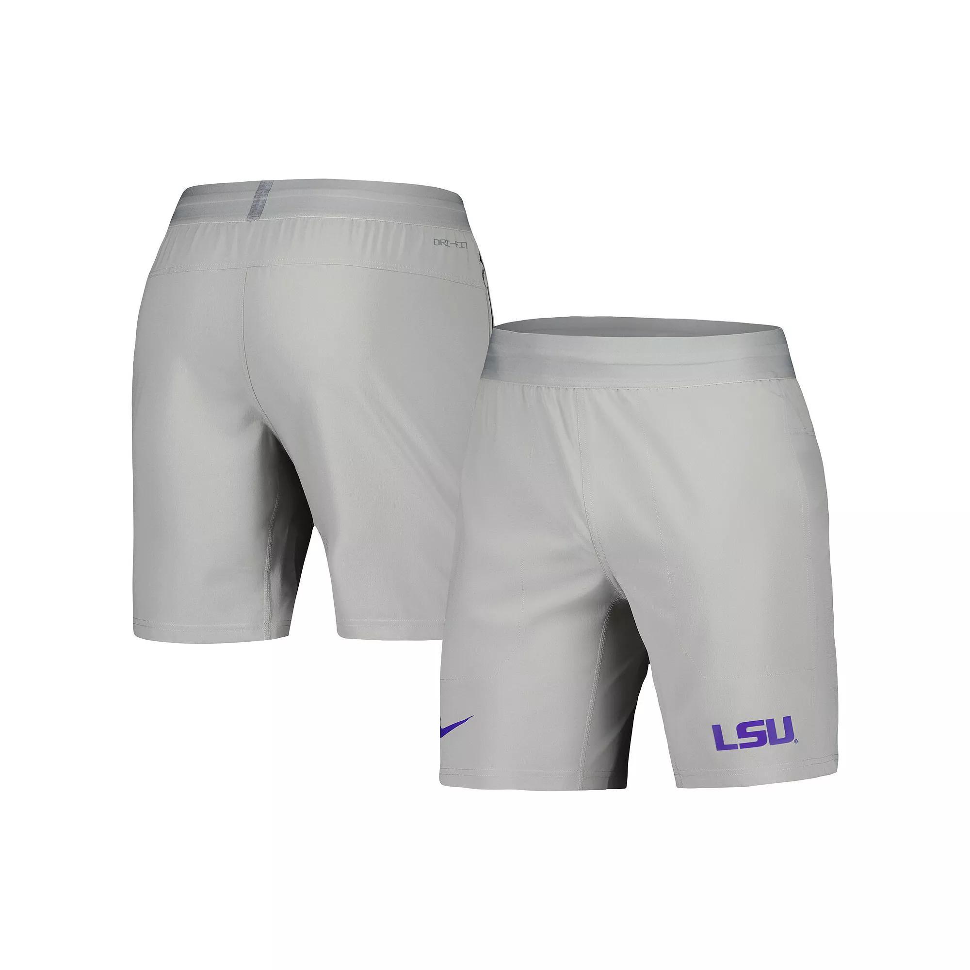 Men's Nike  Gray LSU Tigers Player Performance Shorts, Size: 2XL, Grey Product Image