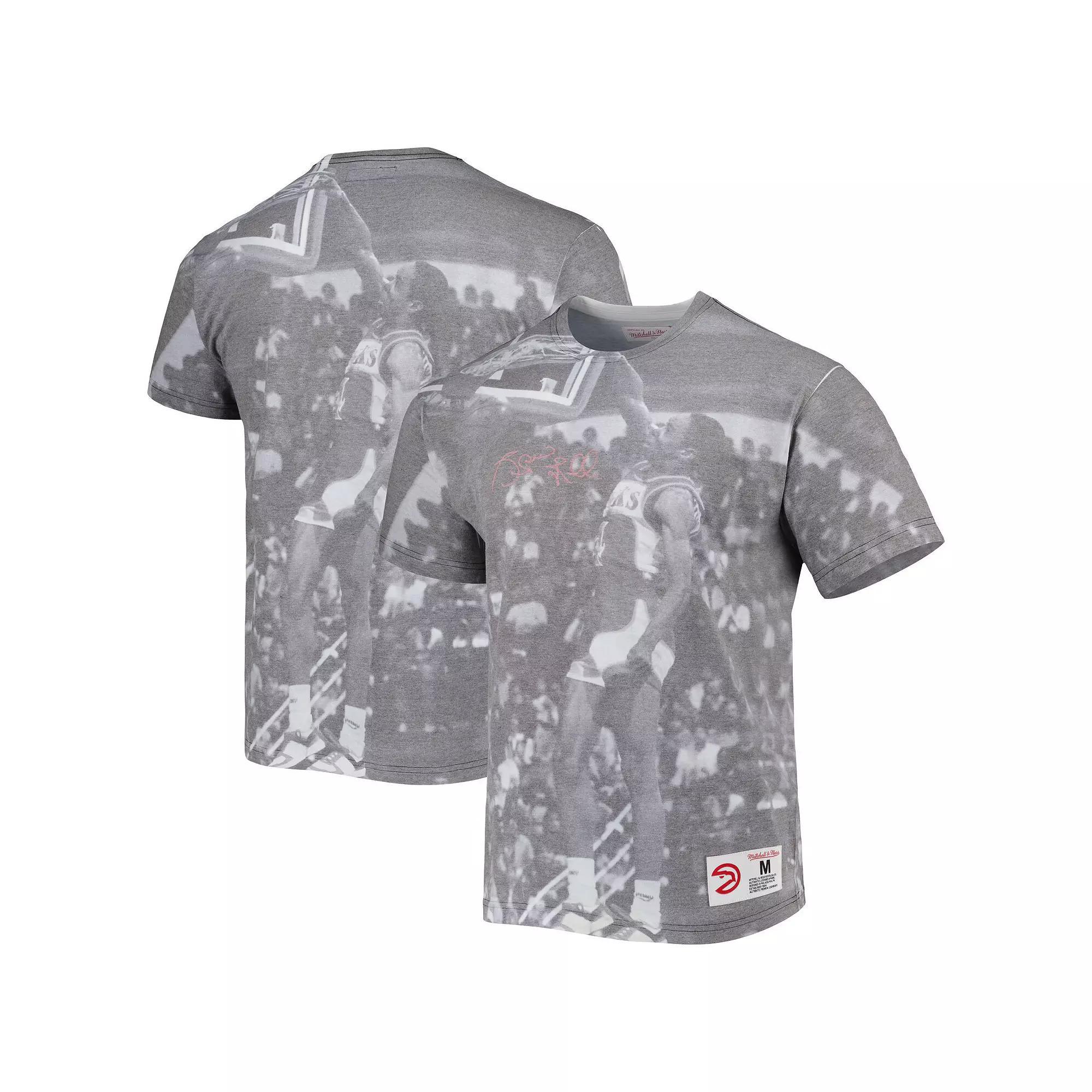 Men's Mitchell & Ness Spud Webb Gray Atlanta Hawks Above The Rim Sublimated T-Shirt, Size: Small, Grey Product Image