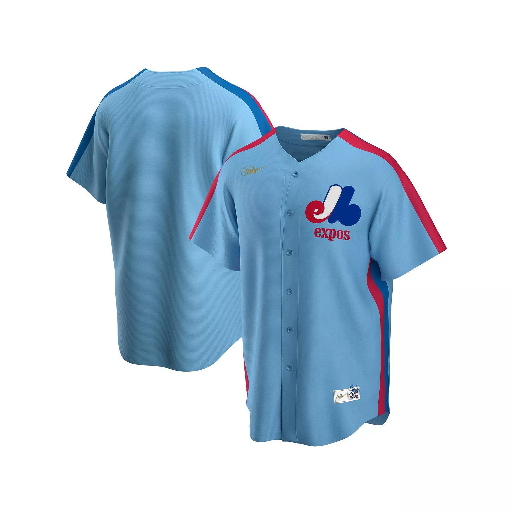 Men's Nike Light Blue Montreal Expos Road Cooperstown Collection Team Jersey, Size: XL, Mlb Light Product Image