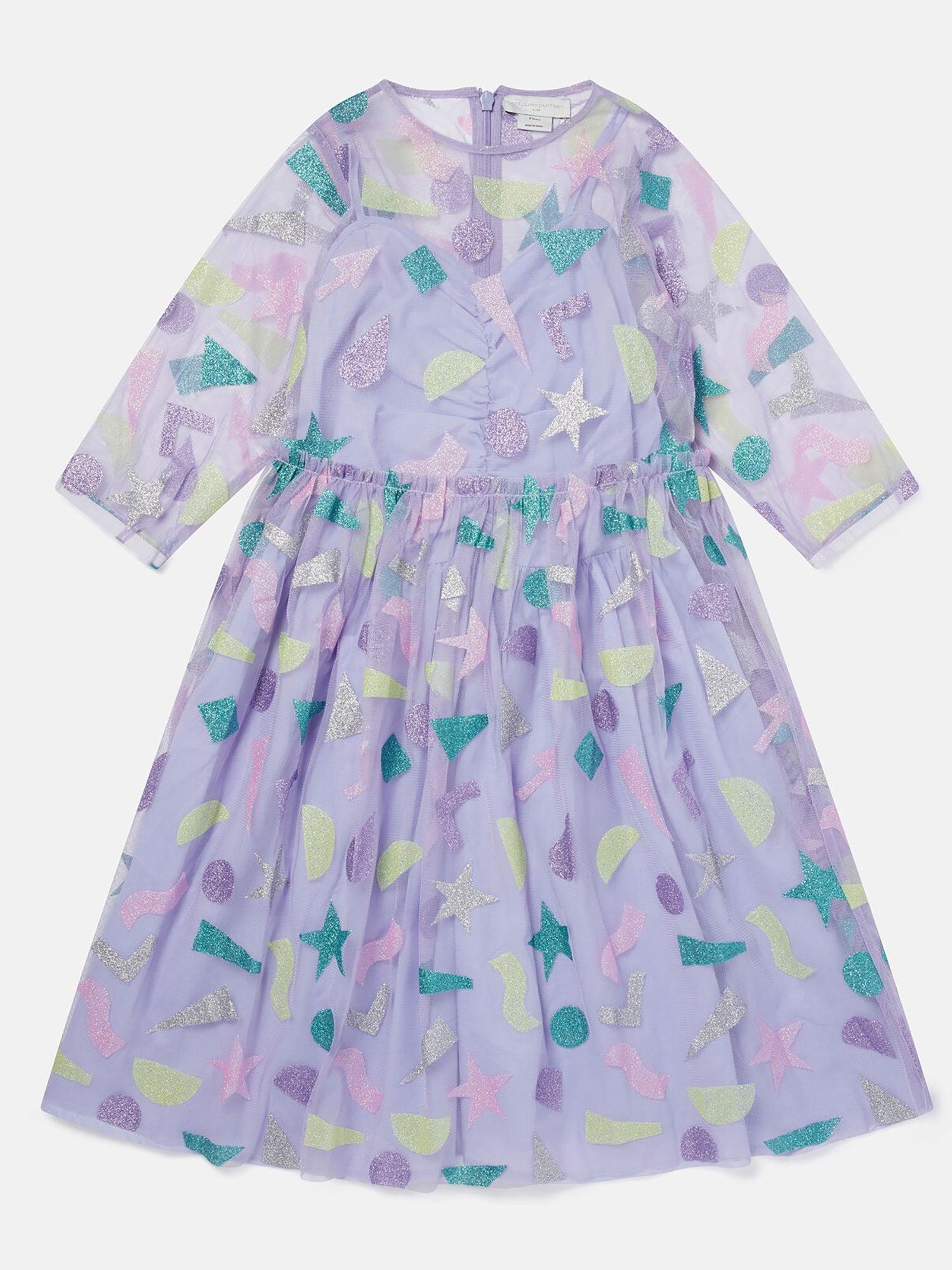Stella McCartney Glitter Patch Tulle Dress Product Image