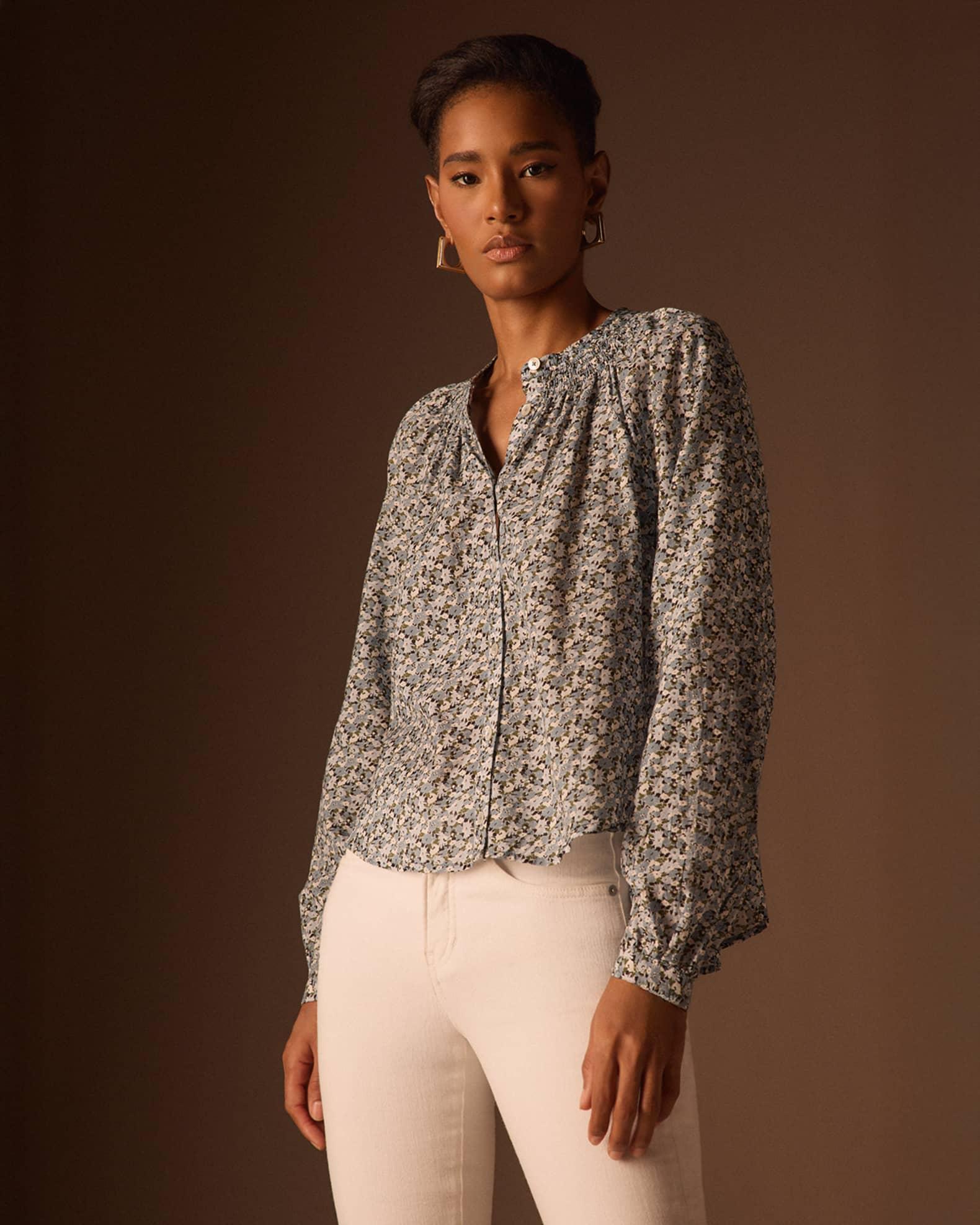 Madge Floral Cotton Voile Blouse Product Image
