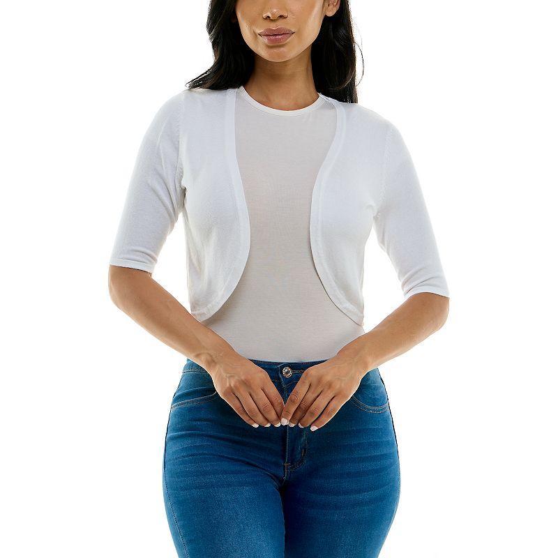 Women's Nina Leonard Curved Edge Bolero, Size: Large, Nina Red Product Image