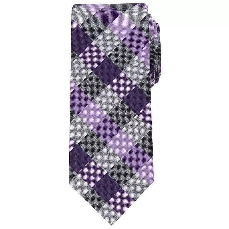 Men's Bespoke Patterned Tie, Purple Windsor Product Image
