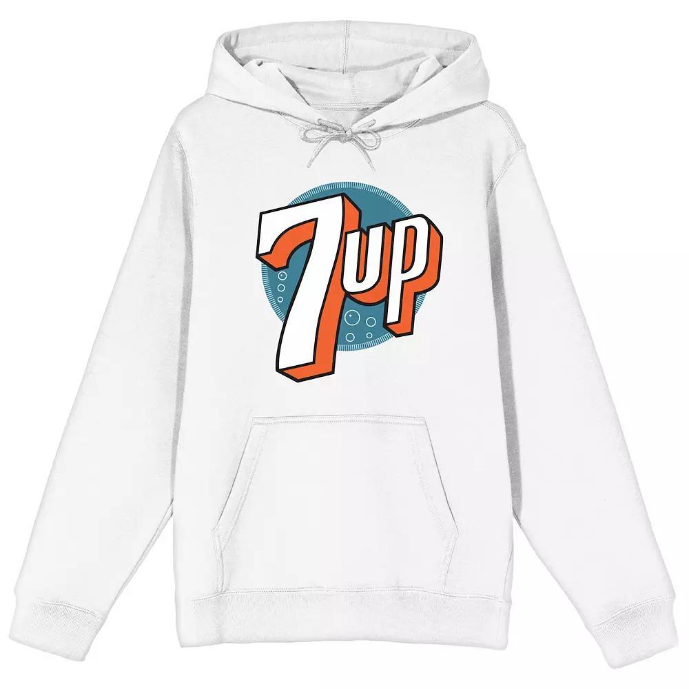 Juniors' 7UP Historic Logo Graphic Hoodie, Women's, Size: Large, White Product Image
