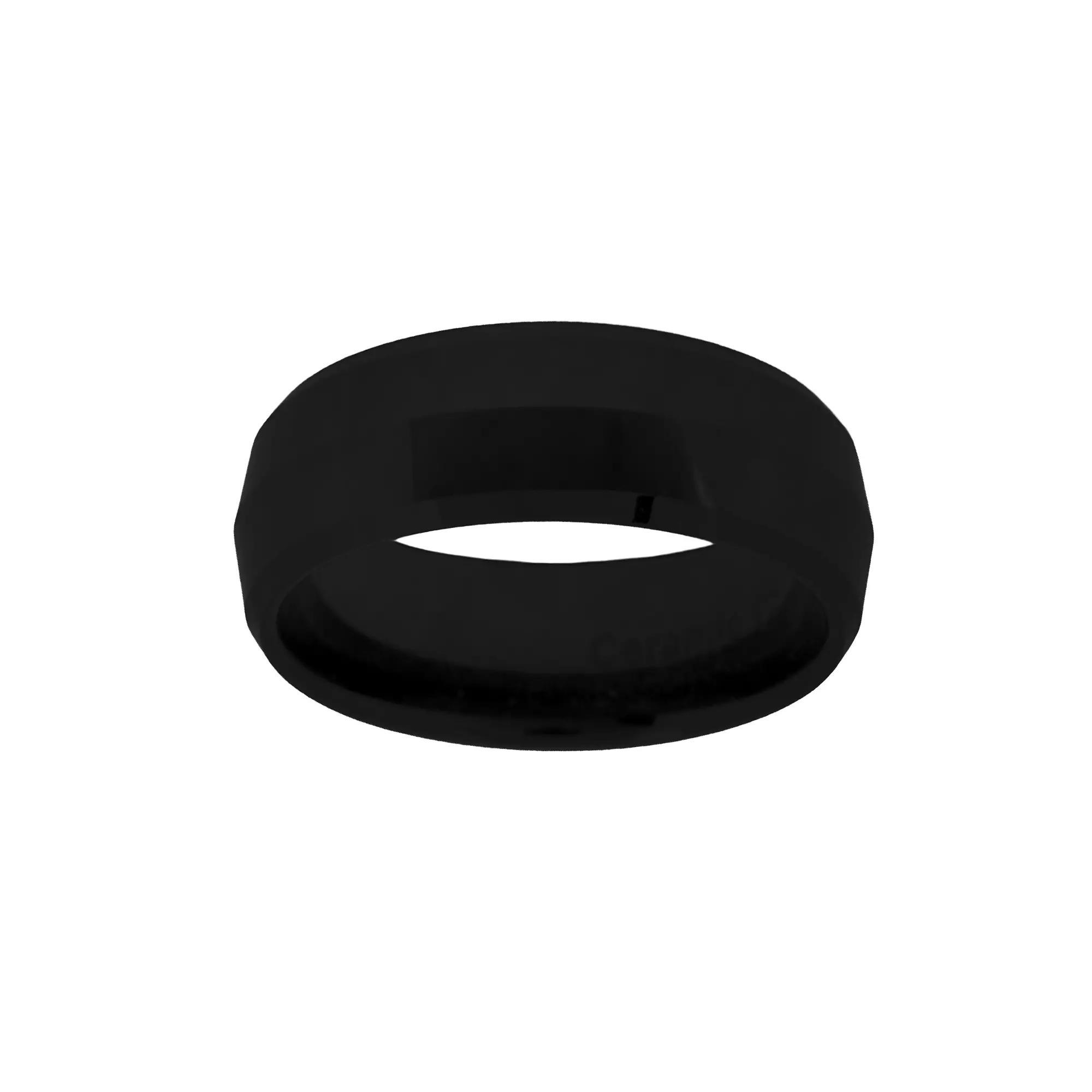Black Ceramic Wedding Band - Men, Men's, Size: 7 Product Image