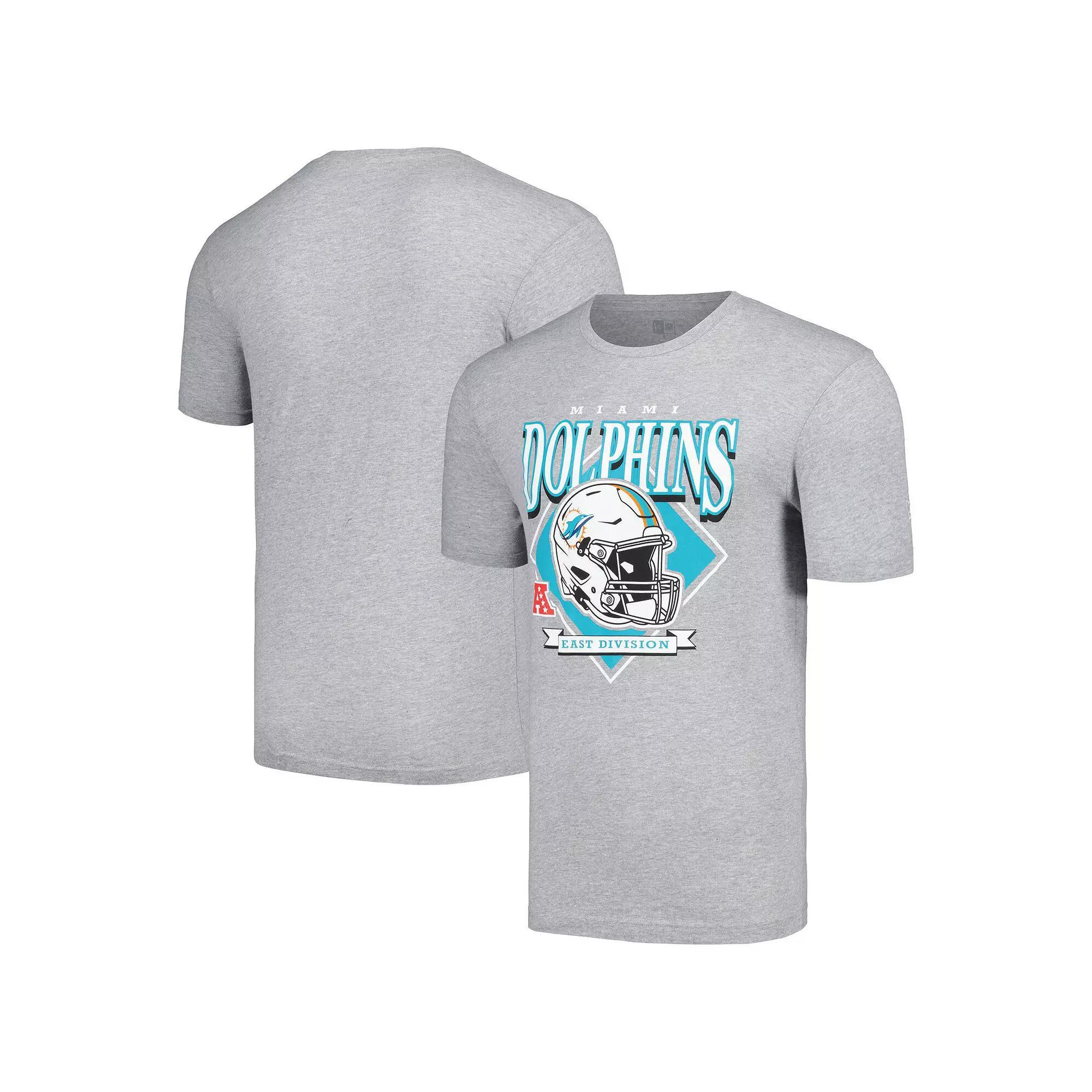 Men's New Era Gray Miami Dolphins Team Logo T-Shirt, Size: XL, Grey Product Image