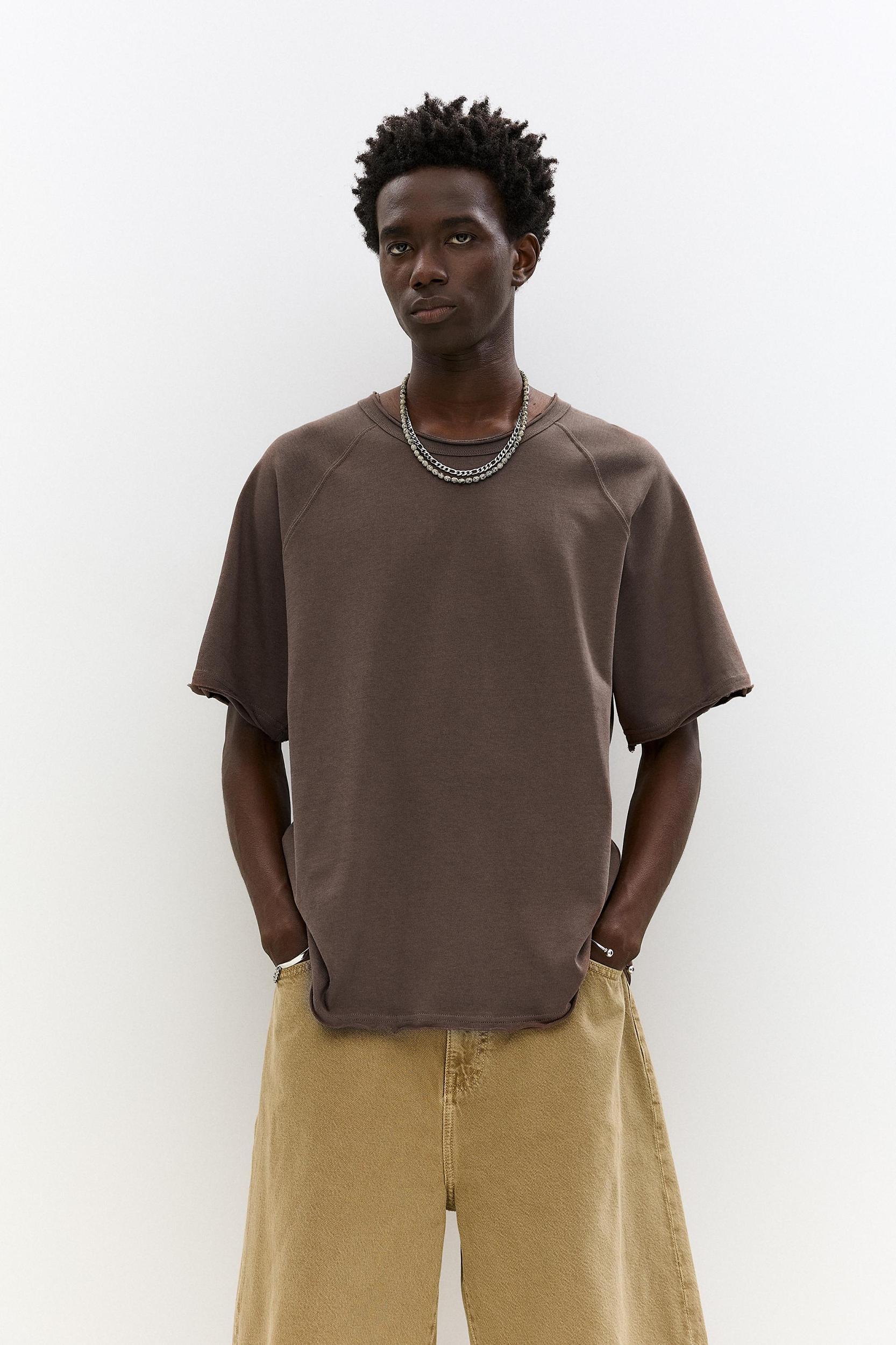 Short sleeve T-shirt with piping Product Image