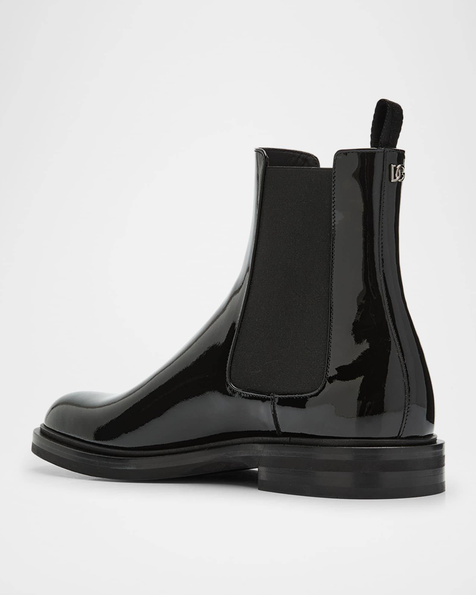 Men's Patent Leather Chelsea Boots Product Image