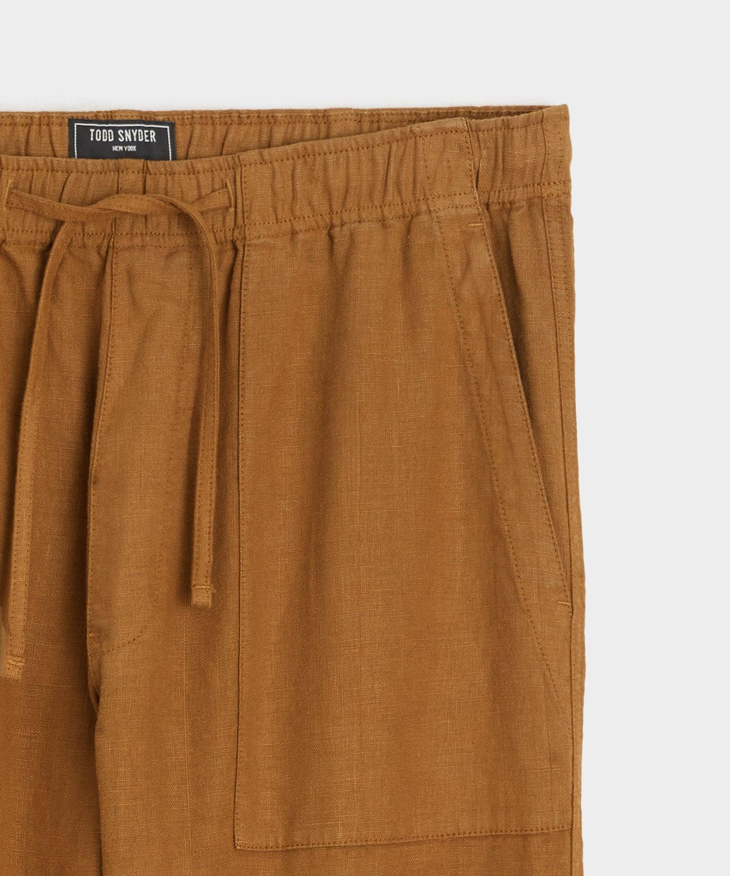 Straight Fit Linen Beach Pant Product Image