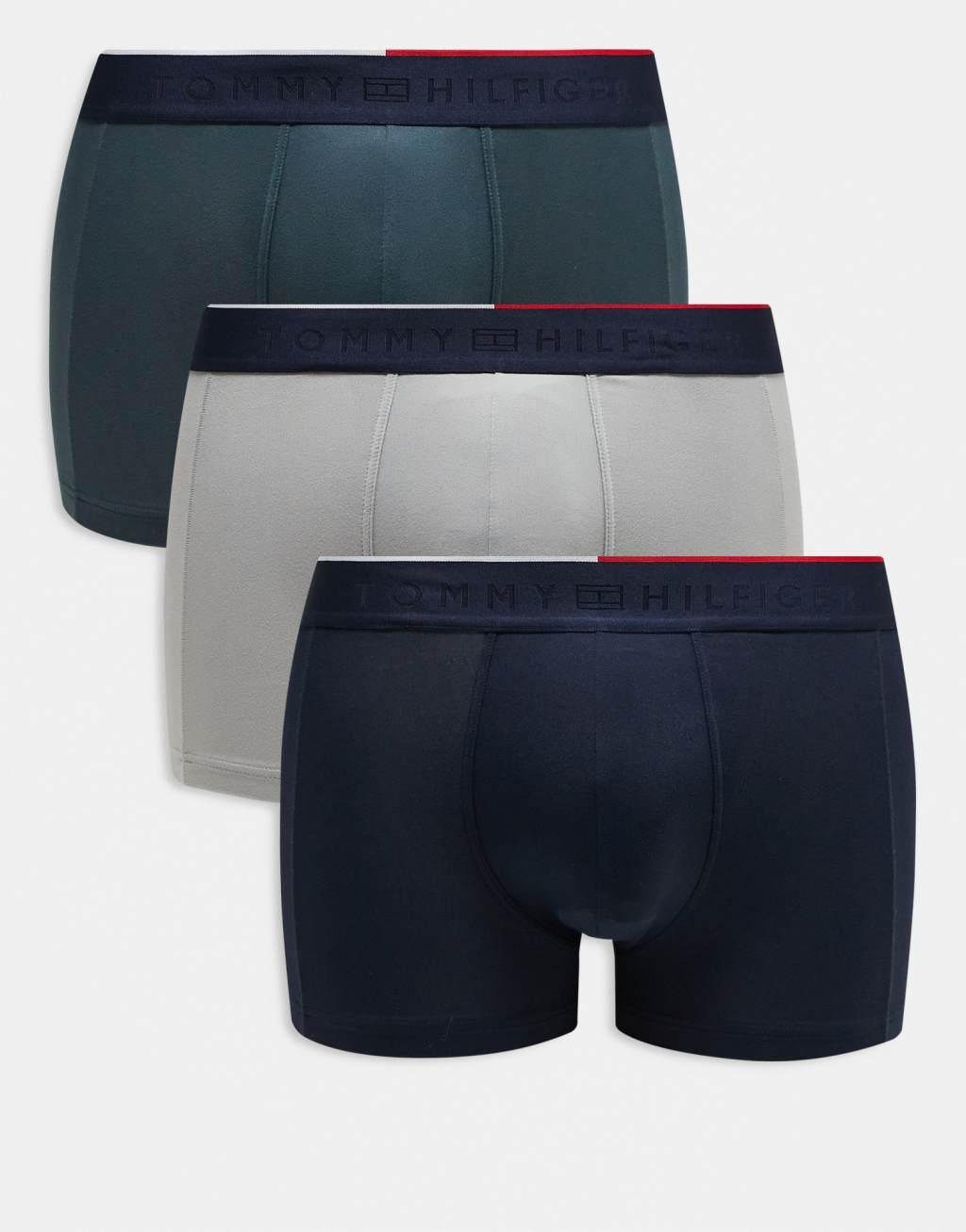 Tommy Hilfiger Everyday Micro 3 pack trunk in gray/blue Product Image