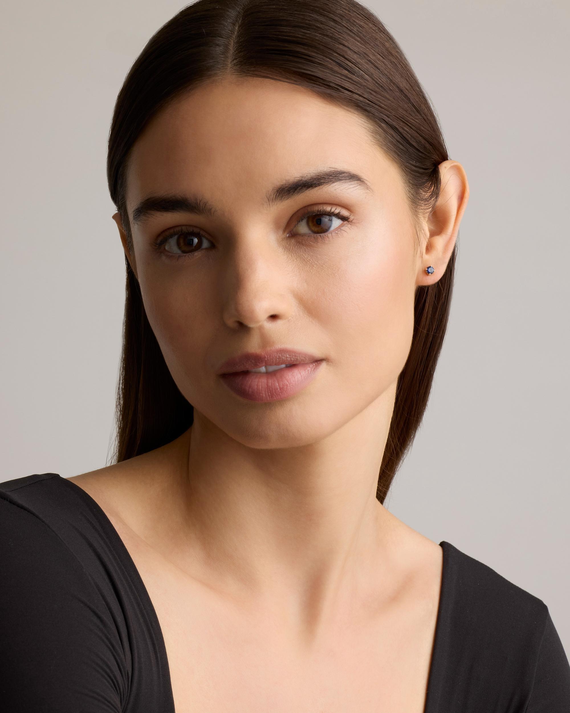 Monstera Leaf Double Huggie Hoop Earrings Product Image