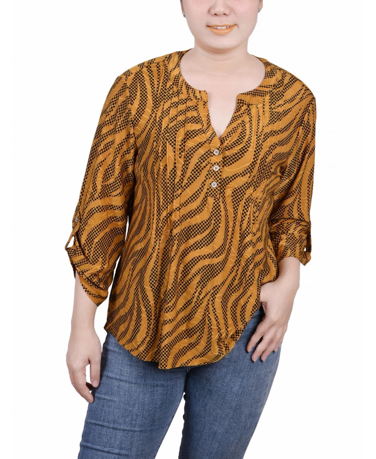 Ny Collection Petite 3/4 Roll Tap Pullover Top Product Image