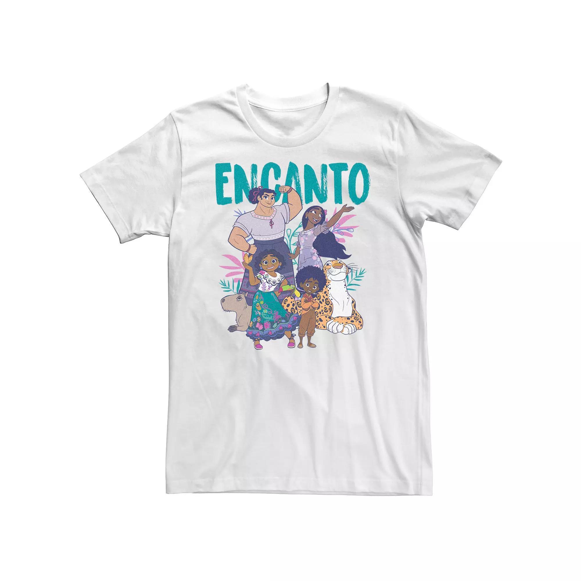 Big & Tall Disney Encanto Group Portrait Logo Tee, Men's, Size: 5XL, White Product Image