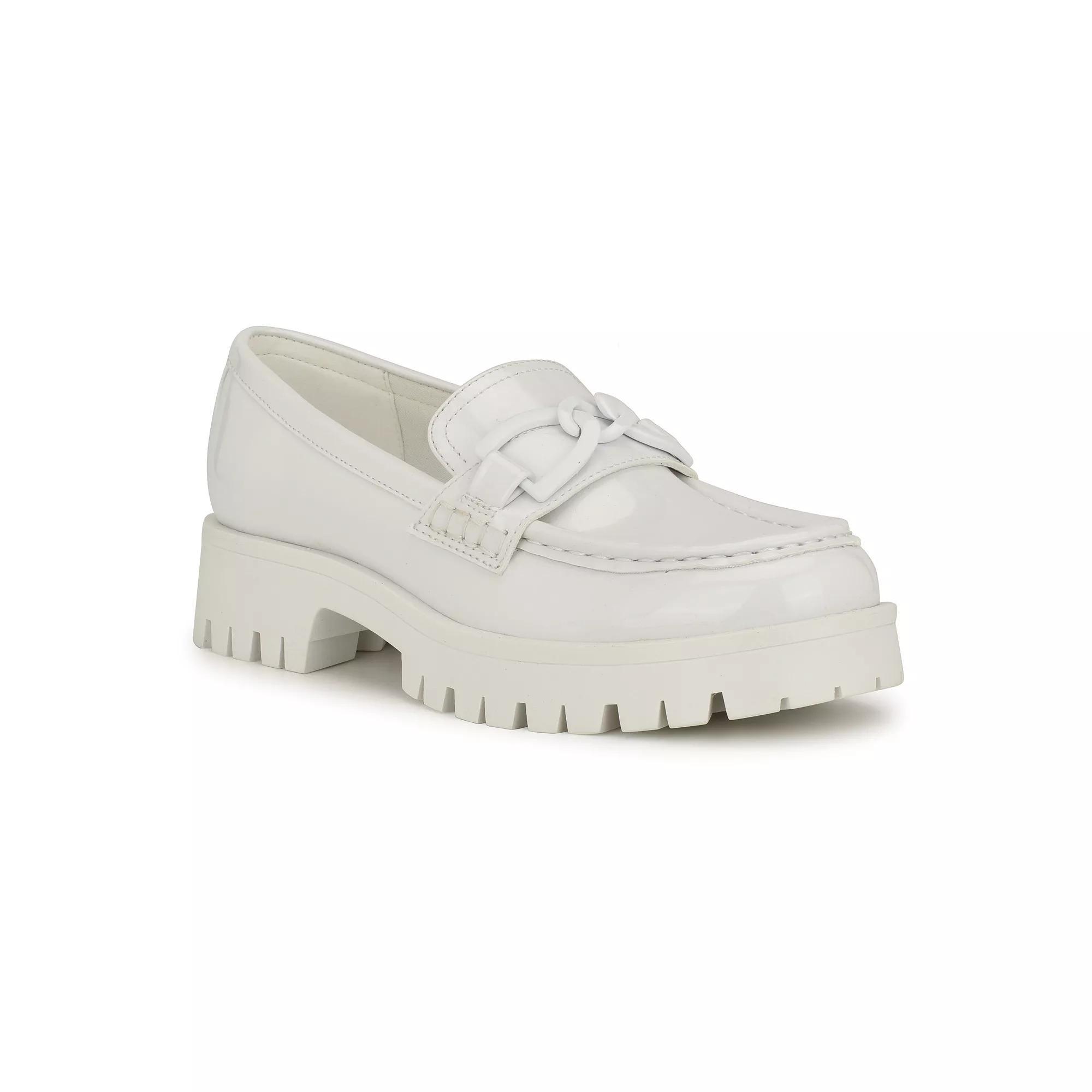 Nine West Gables Women's Casual Loafers, Size: 7, White Patent Product Image