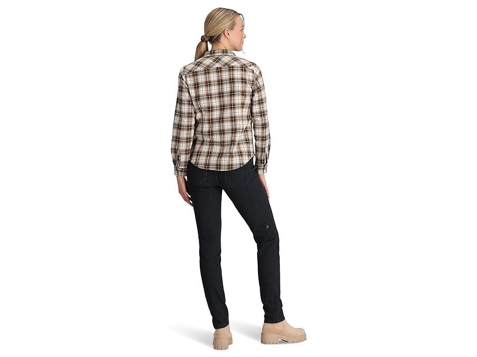 Royal Robbins Lieback Organic Cotton Flannel Long Sleeve (Ivory Wildwood Plaid) Women's Clothing Product Image