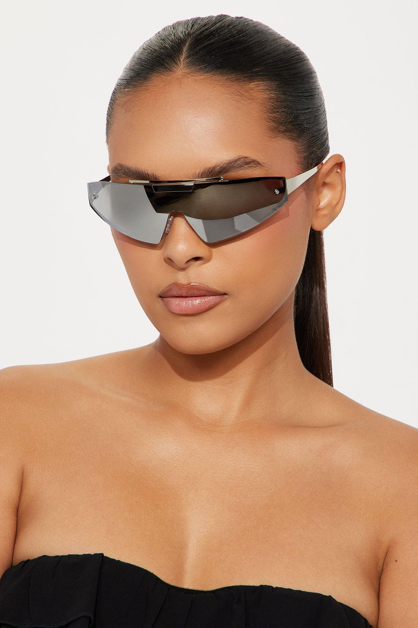Deep Techno Streetwear Sunglasses - Silver Product Image