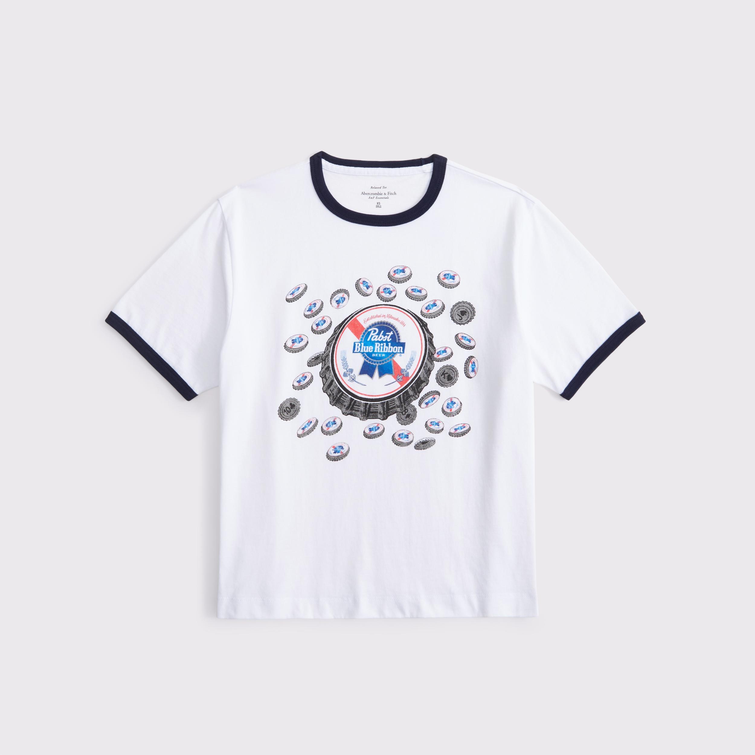 Short-Sleeve Pabst Blue Ribbon Graphic Relaxed Tee Product Image