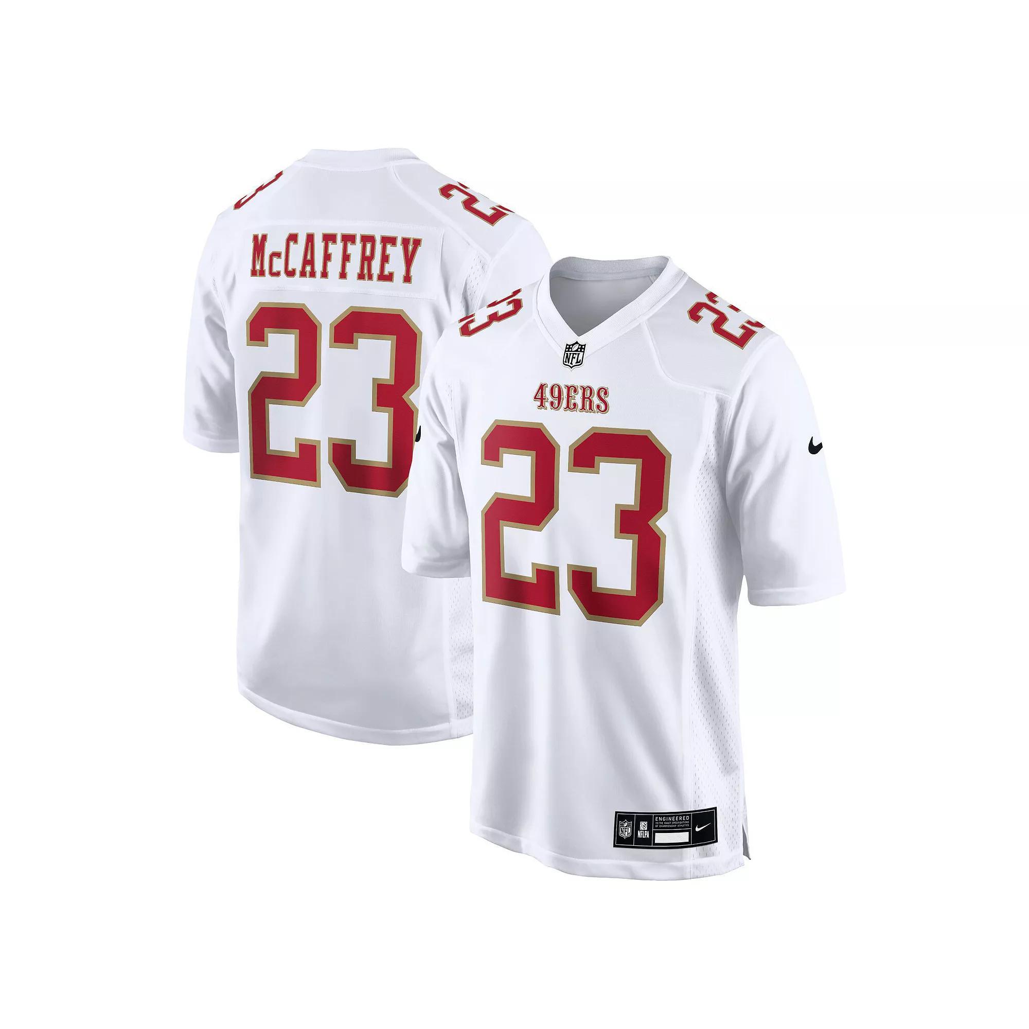 Men's Nike Christian McCaffrey Tundra White San Francisco 49ers Fashion Game Jersey, Size: Large Product Image