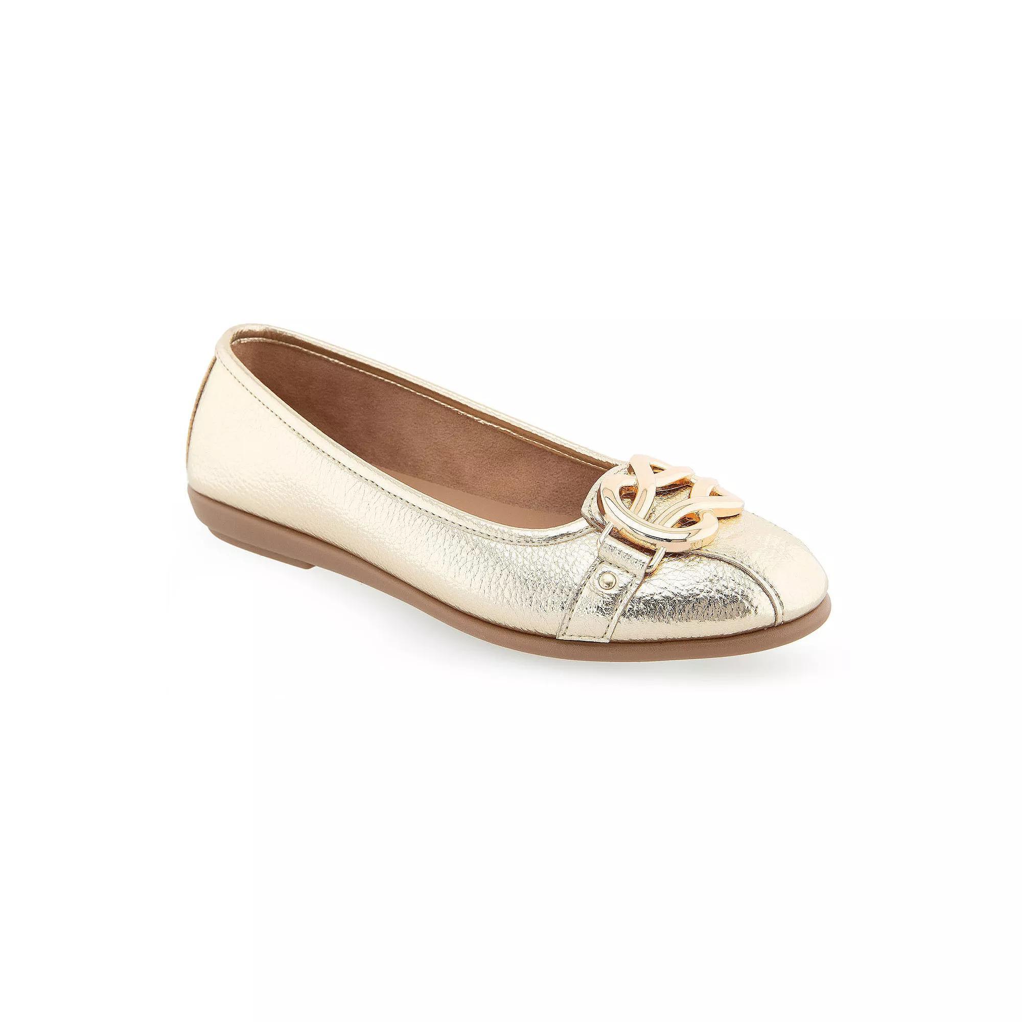 Aerosoles Big Bet Women's Flats, Size: 8 Medium, Soft Gold Pu Product Image