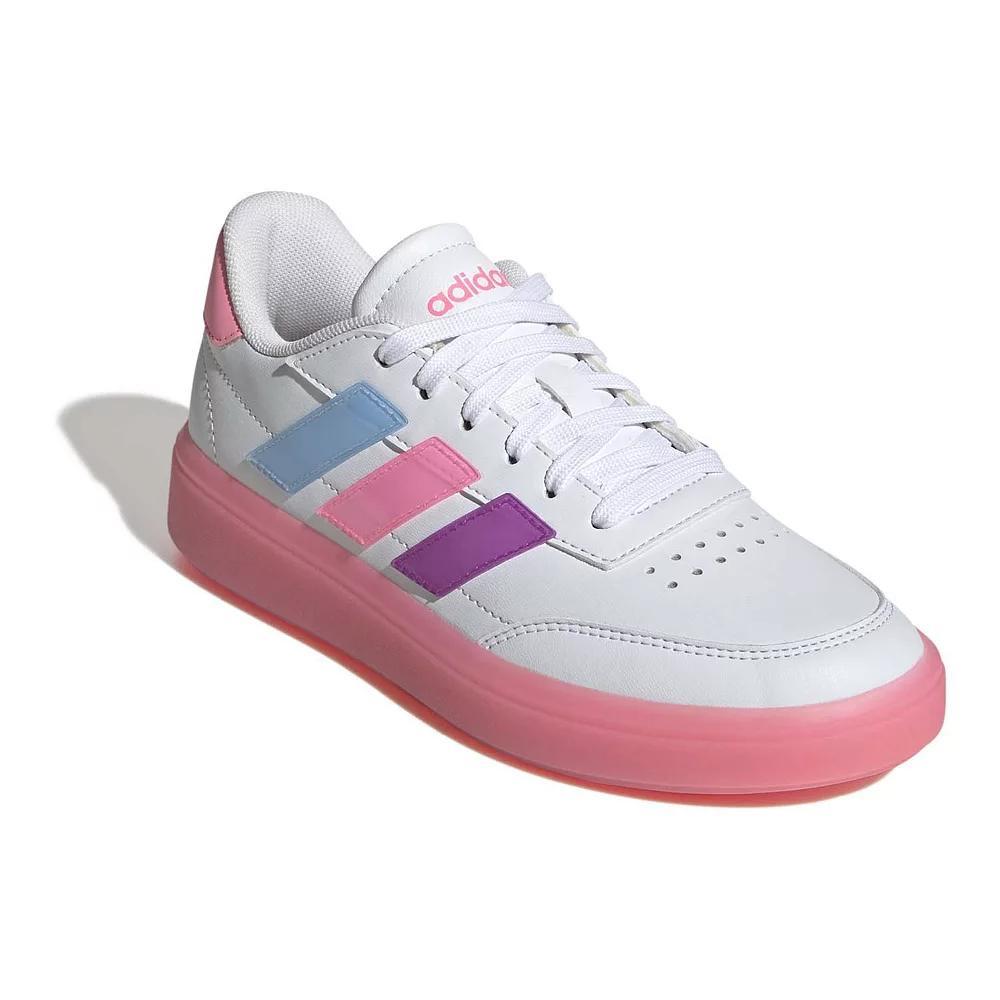 adidas Courtblock Kids' Leather Shoes, Girl's, Size: 7, Pink Product Image