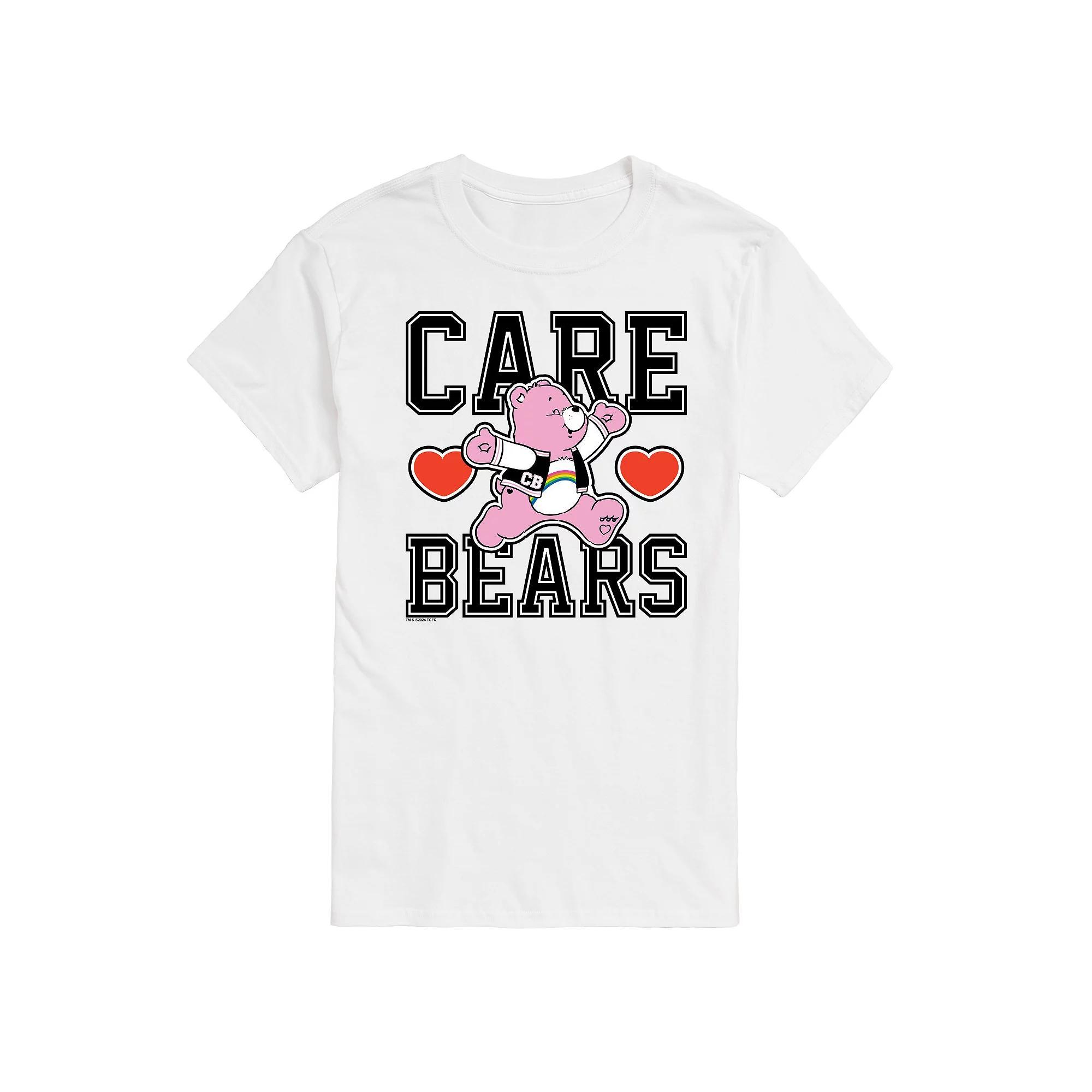 Mens Care Bears Varsity Graphic Tee Grey Gray Product Image