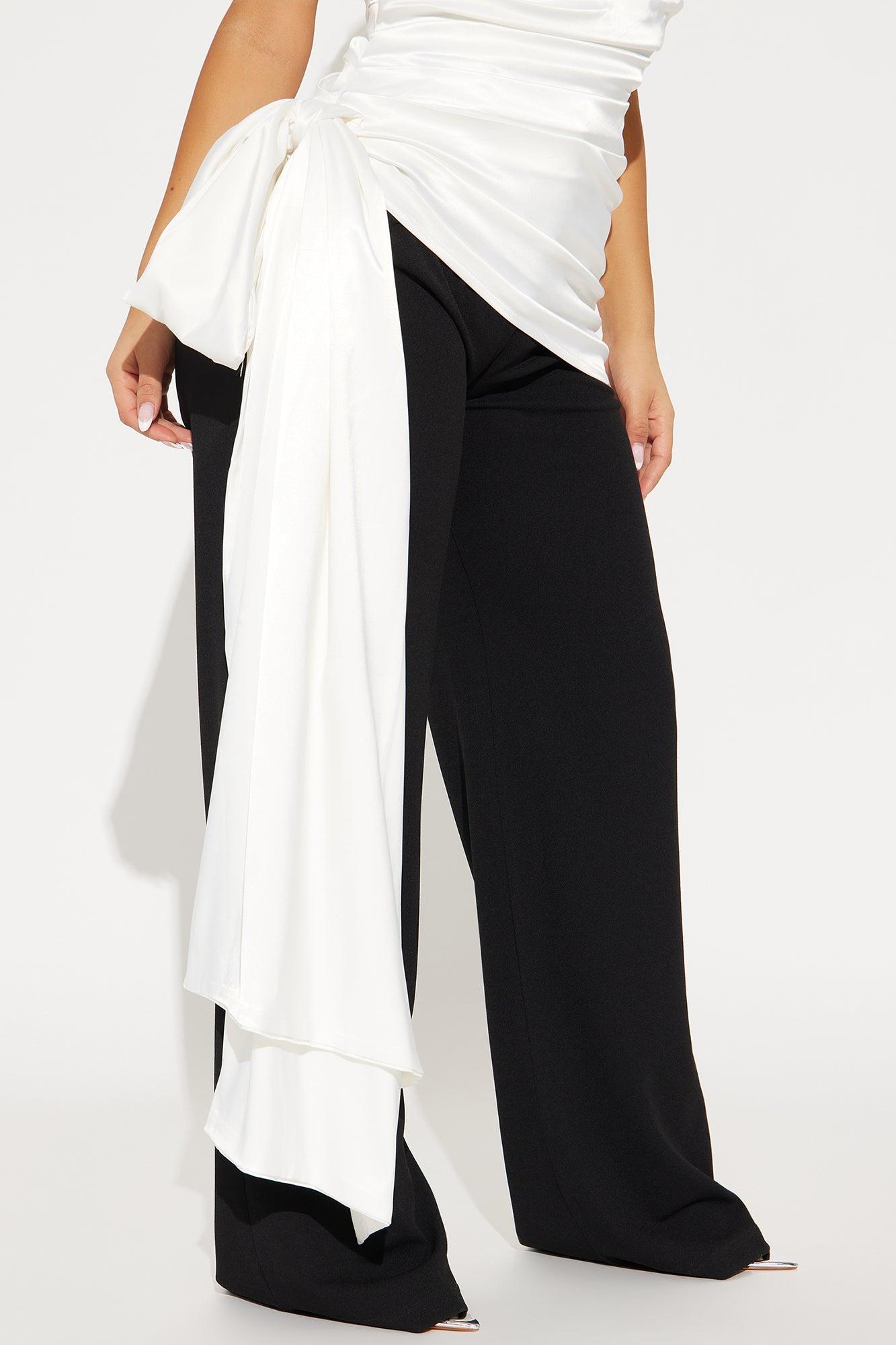 Marlina Bow Satin Top - White Product Image