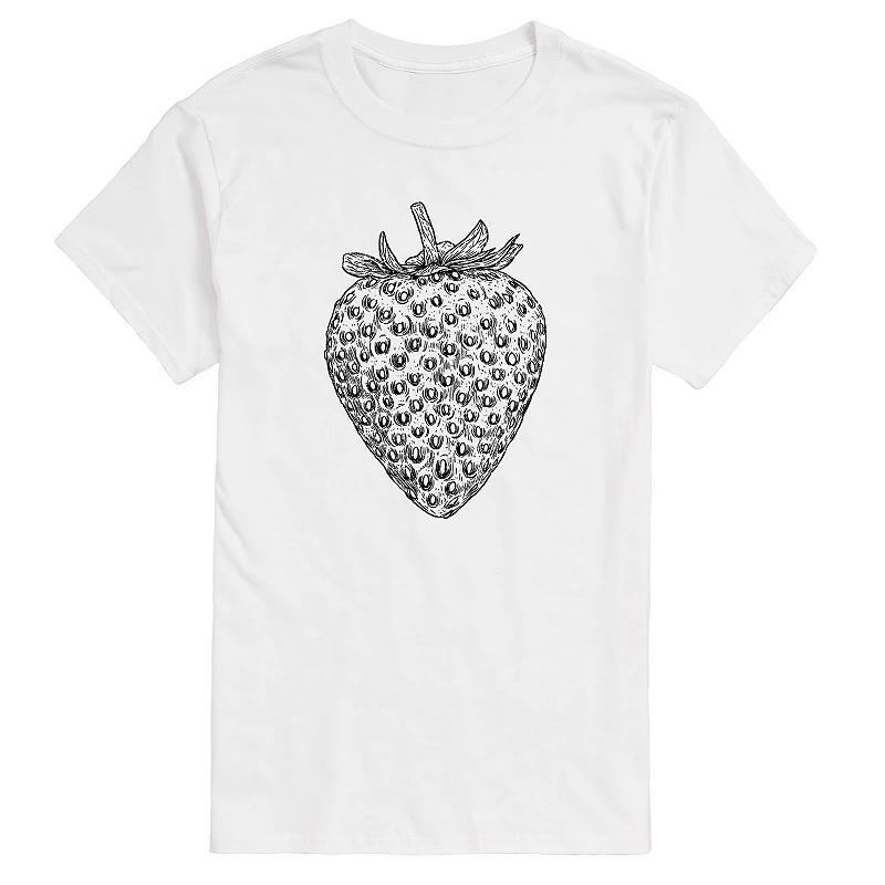 Mens Strawberry Sketch Graphic Tee Product Image