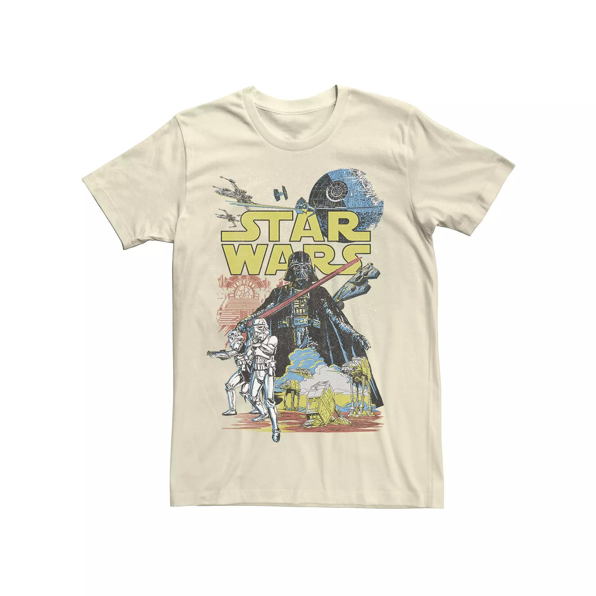 Men's Star Wars Rebel Classic Poster Graphic Tee, Size: Large, Navy Grey Product Image