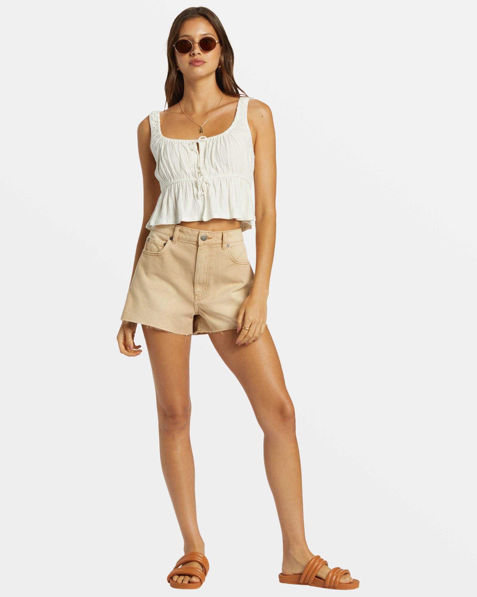 June Crop Top - Salt Crystal Female Product Image