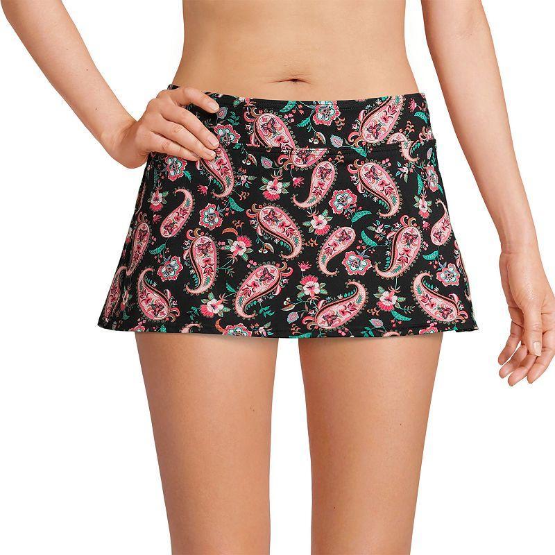 Women's Lands' End UPF 50 Mini Swim Skirt, Size: 4, Blue Ditsy Floral Product Image