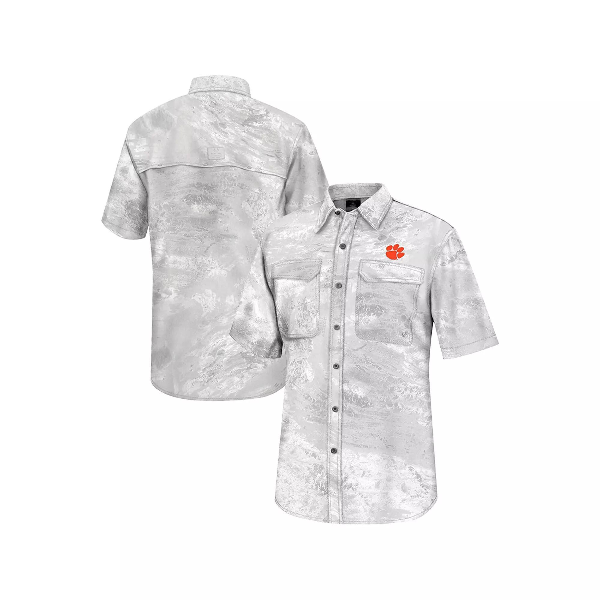 Mens Colosseum Alabama Crimson Tide Realtree Aspect Charter Full-Button Fishing Shirt Product Image