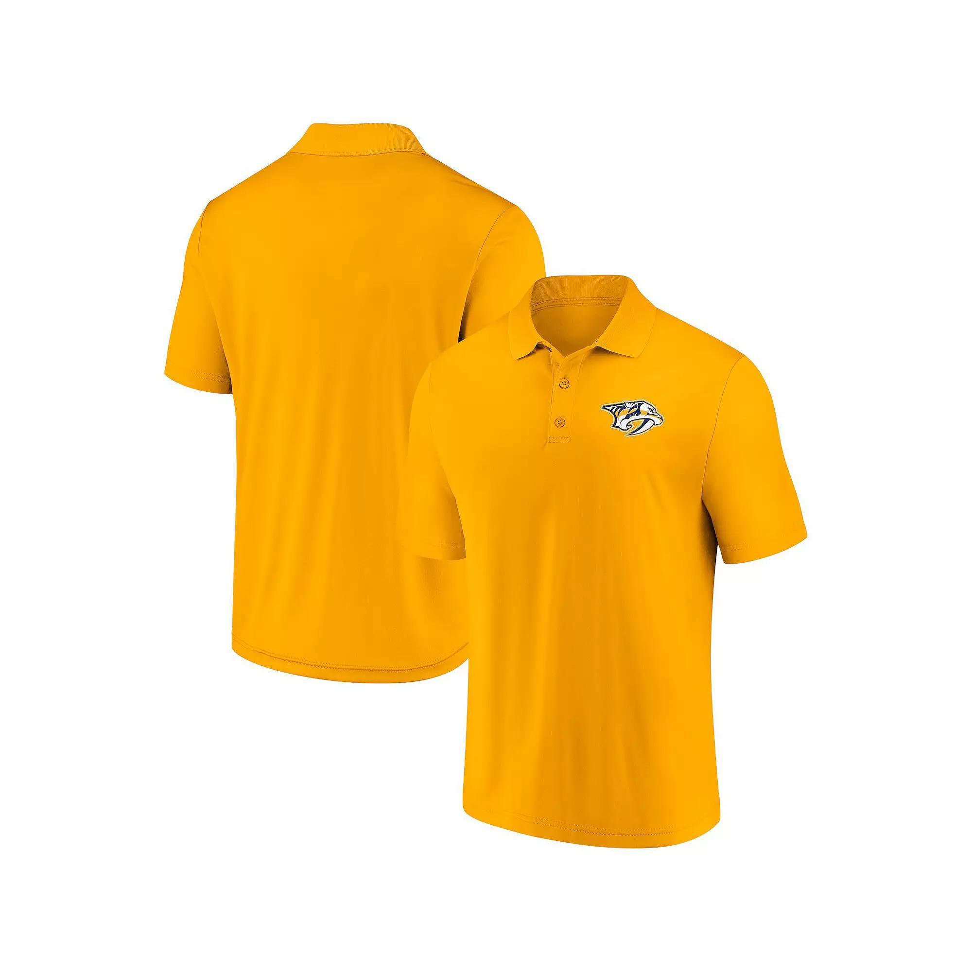 Men's Fanatics Branded Gold Nashville Predators Winning Streak Polo, Size: Large, Pdt Gold Product Image