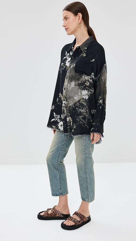 R13 Shredded Seam Drop Neck Shirt | Shopbop Product Image