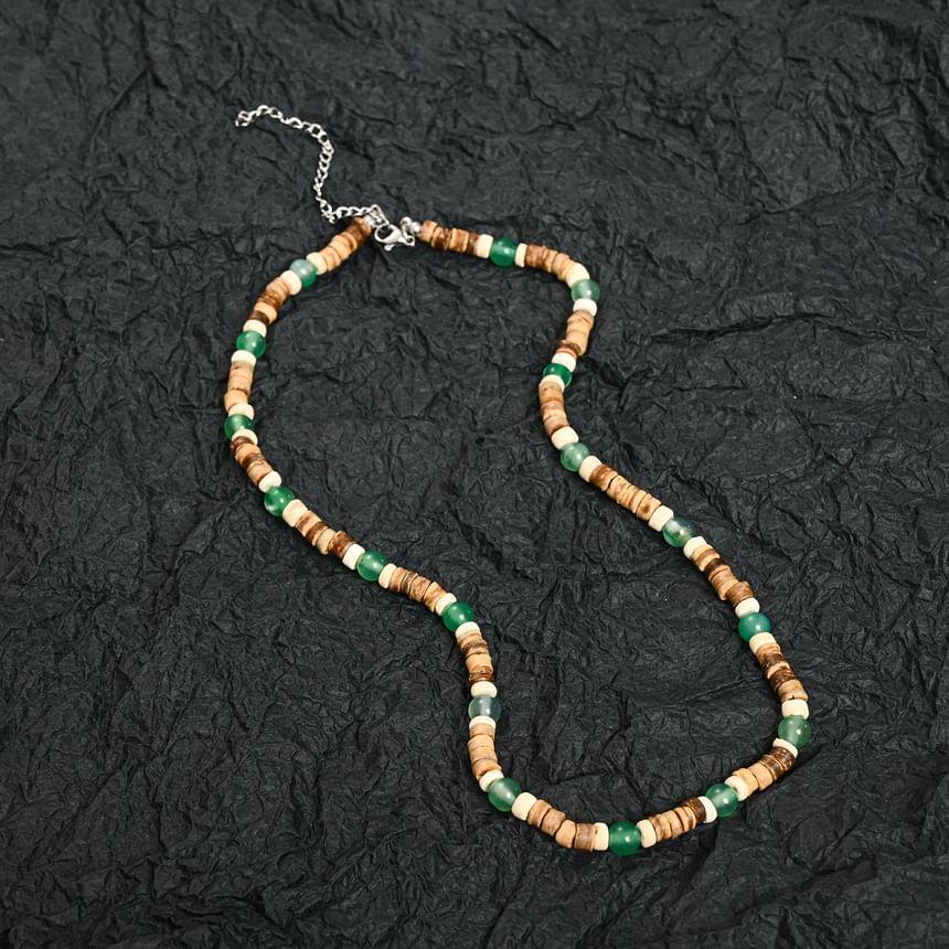 Beaded Wooden Necklace Product Image