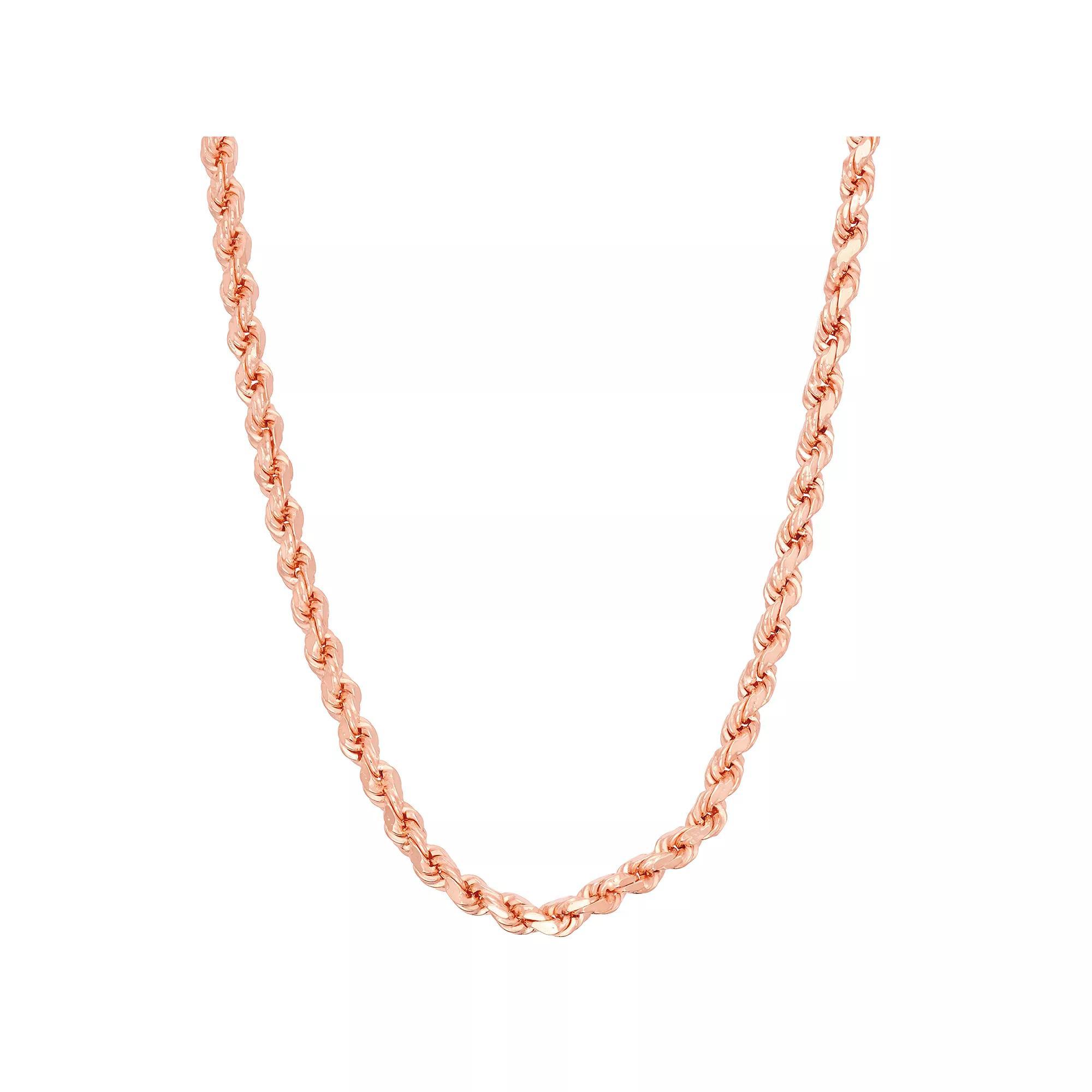 Jordan Blue Sterling Silver Rope Chain Necklace, Women's, Size: 20", 14k Rose Gold Plated Product Image