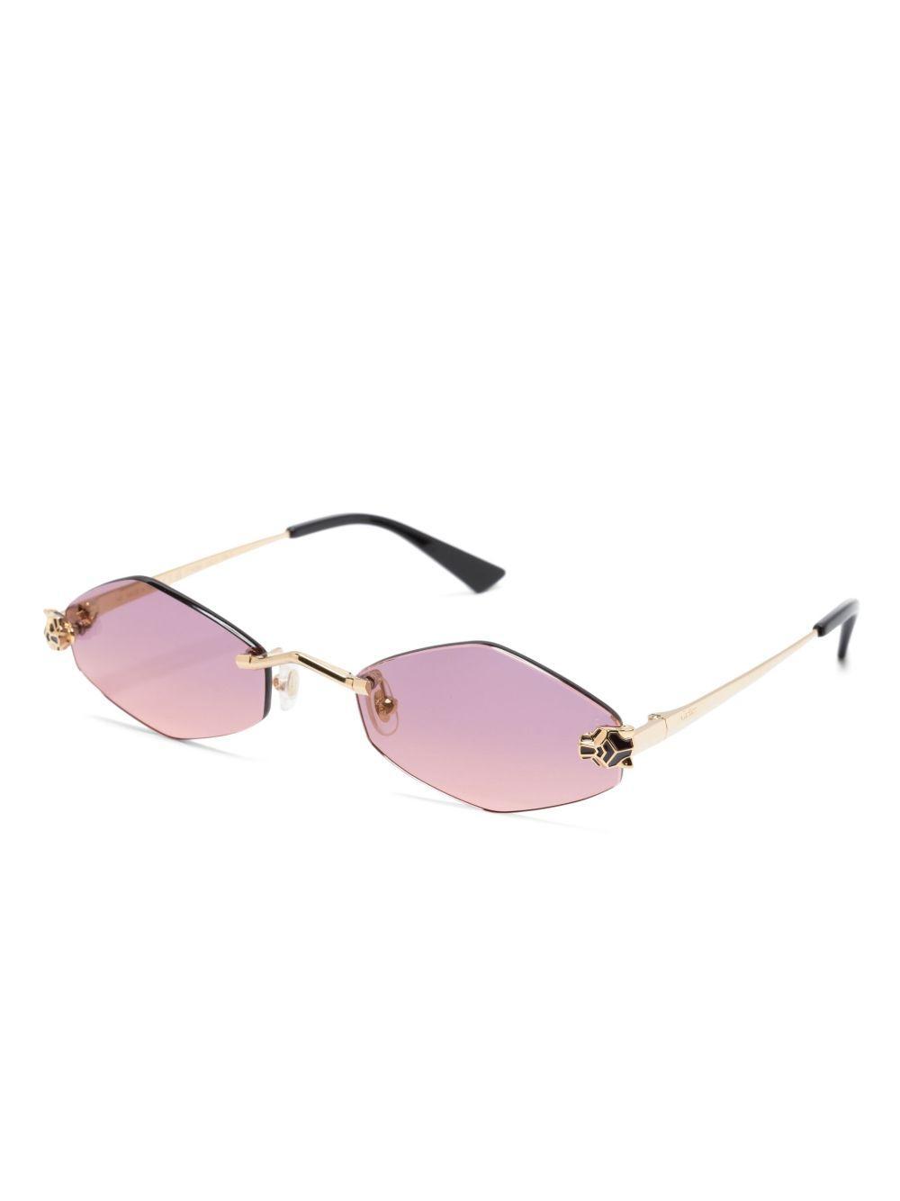 Tiger Head-plaque geometric-frame sunglasses Product Image