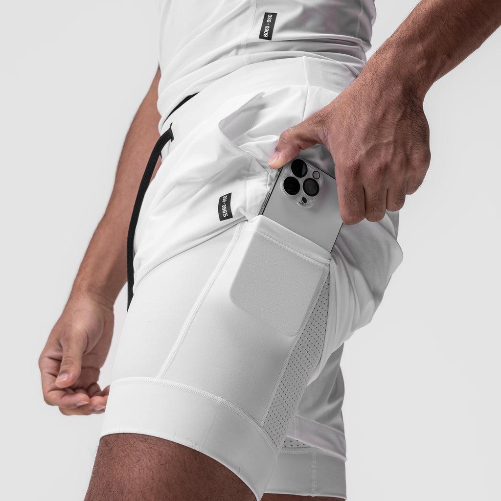 0865. Tetra-Lite® 5" Liner Short - White "Cyber"/White Product Image