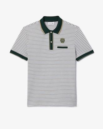 Men's Regular Fit Striped Mini Piqué Polo Product Image
