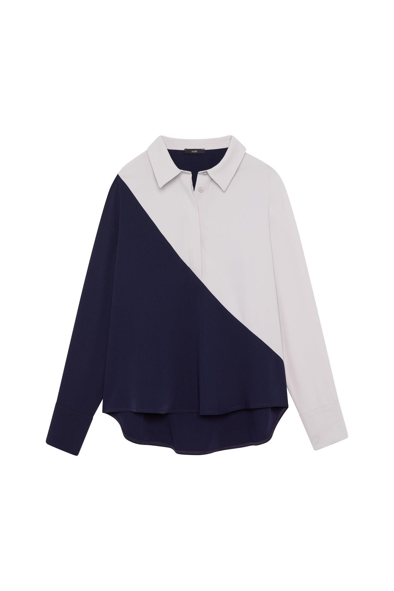 Aura A-Line Colorblock Blouse Product Image
