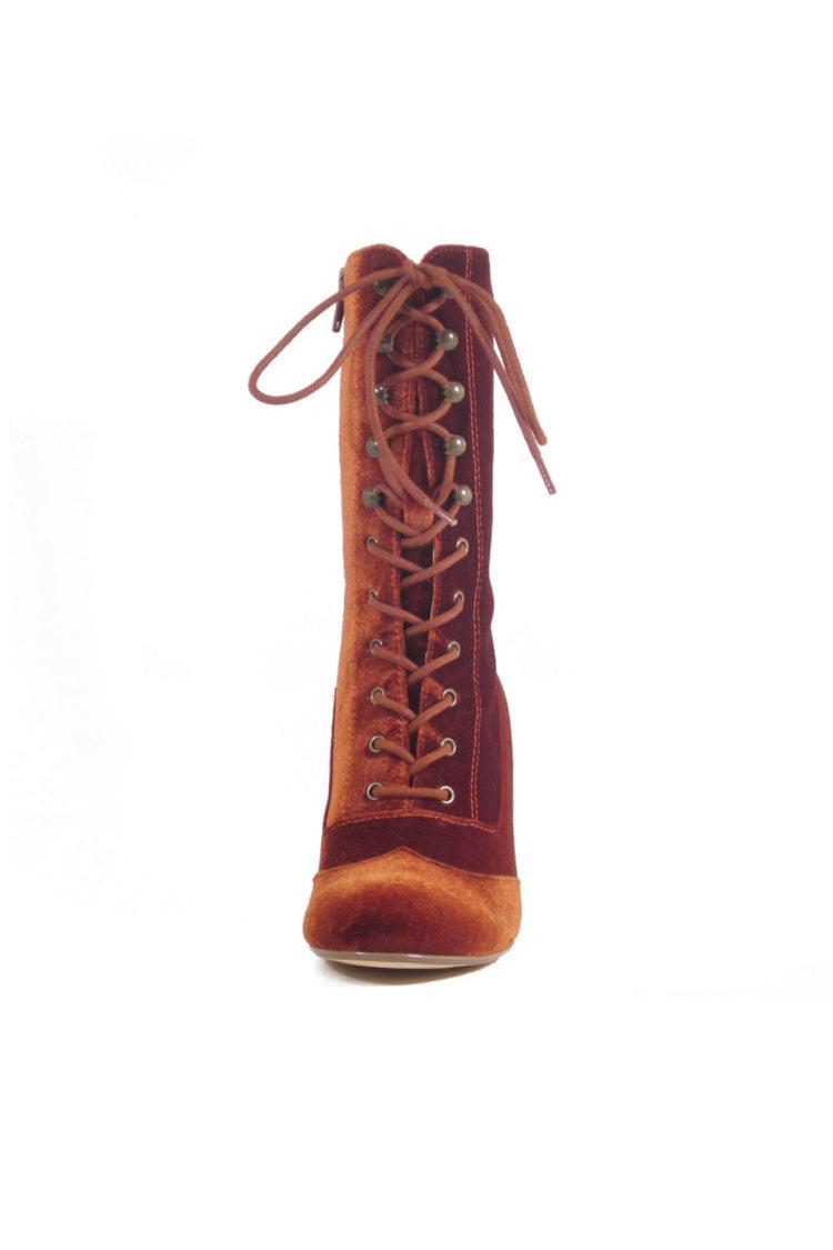 Claire Velvet Victorian Booties Product Image