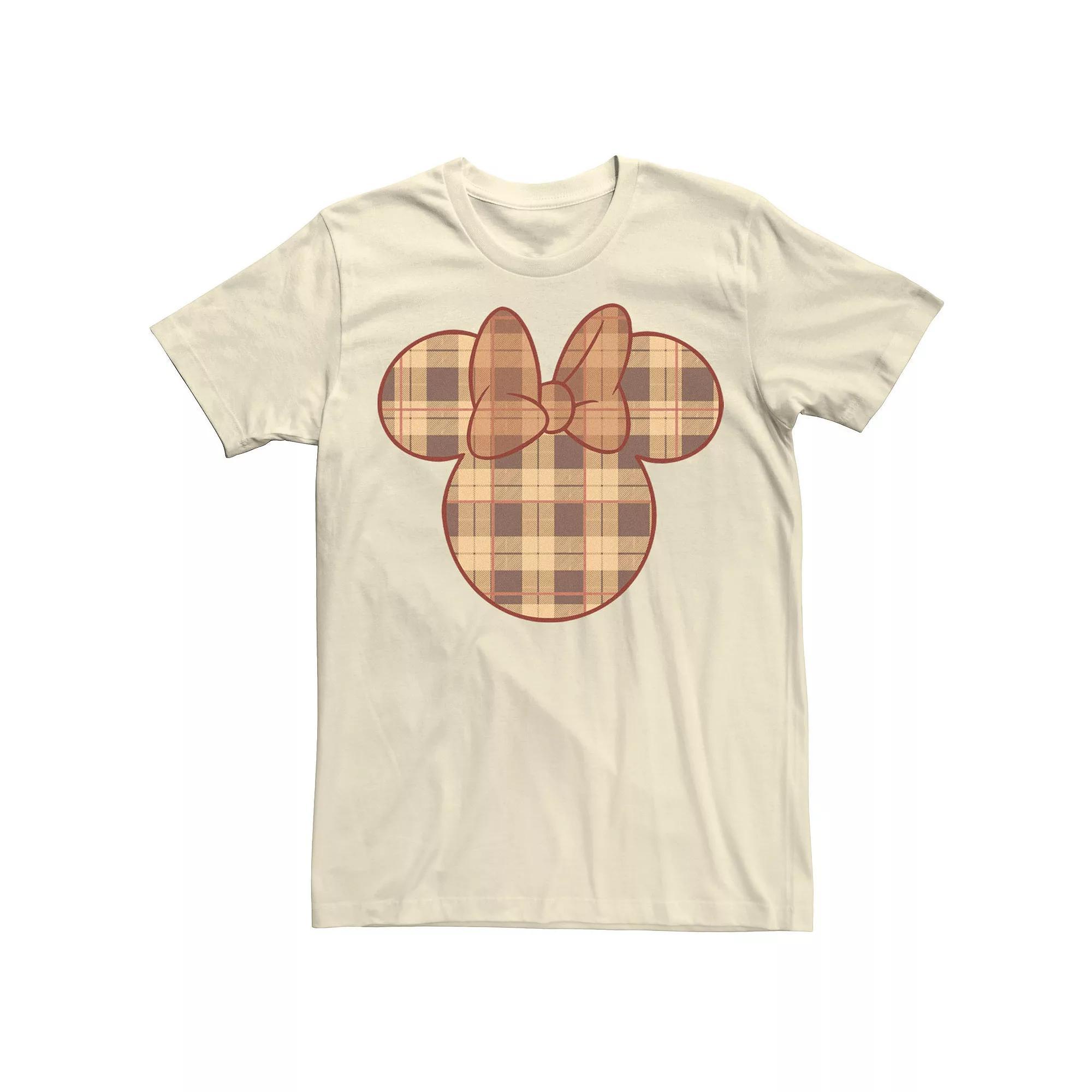 Disneys Mickey & Friends Minnie Fall Plaid Fill Mens Tee Product Image