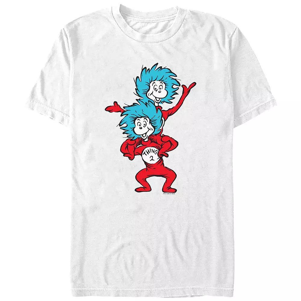 Big & Tall Dr. Seuss Thing 1 And Thing 2 Graphic Tee, Men's, Size: 3XB, White Product Image