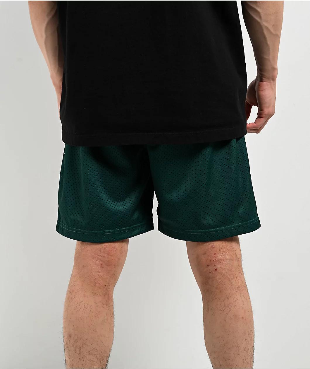Broken Promises Arachnid Green Mesh Shorts Product Image