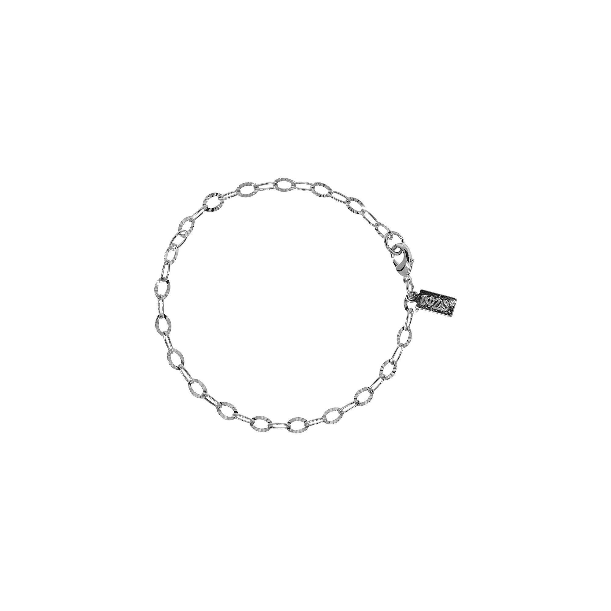 1928 Silver Tone Circular Link Chain Bracelet, Womens, Gray Product Image
