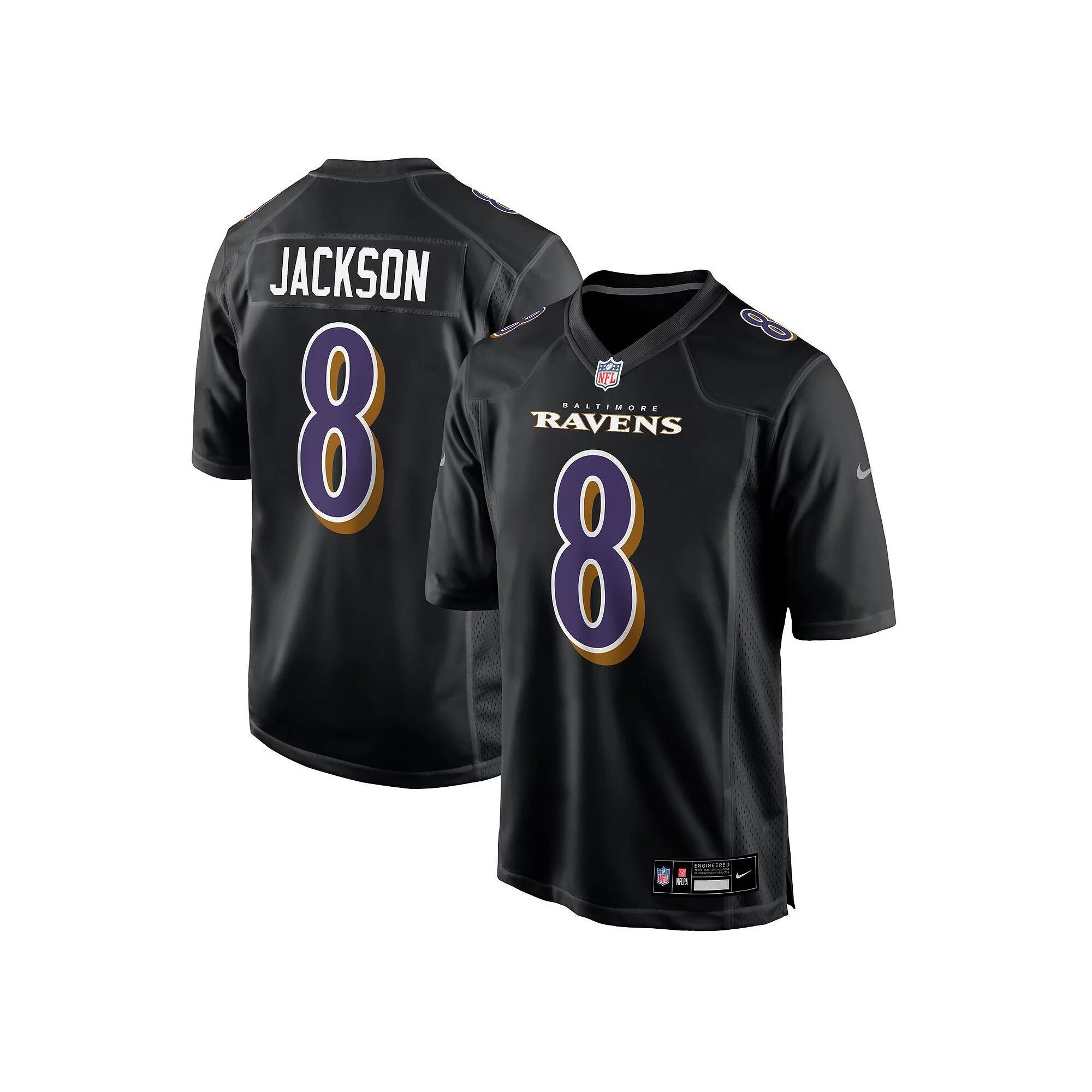Men's Nike Lamar Jackson Black Baltimore Ravens Fashion Game Jersey, Size: XL Product Image