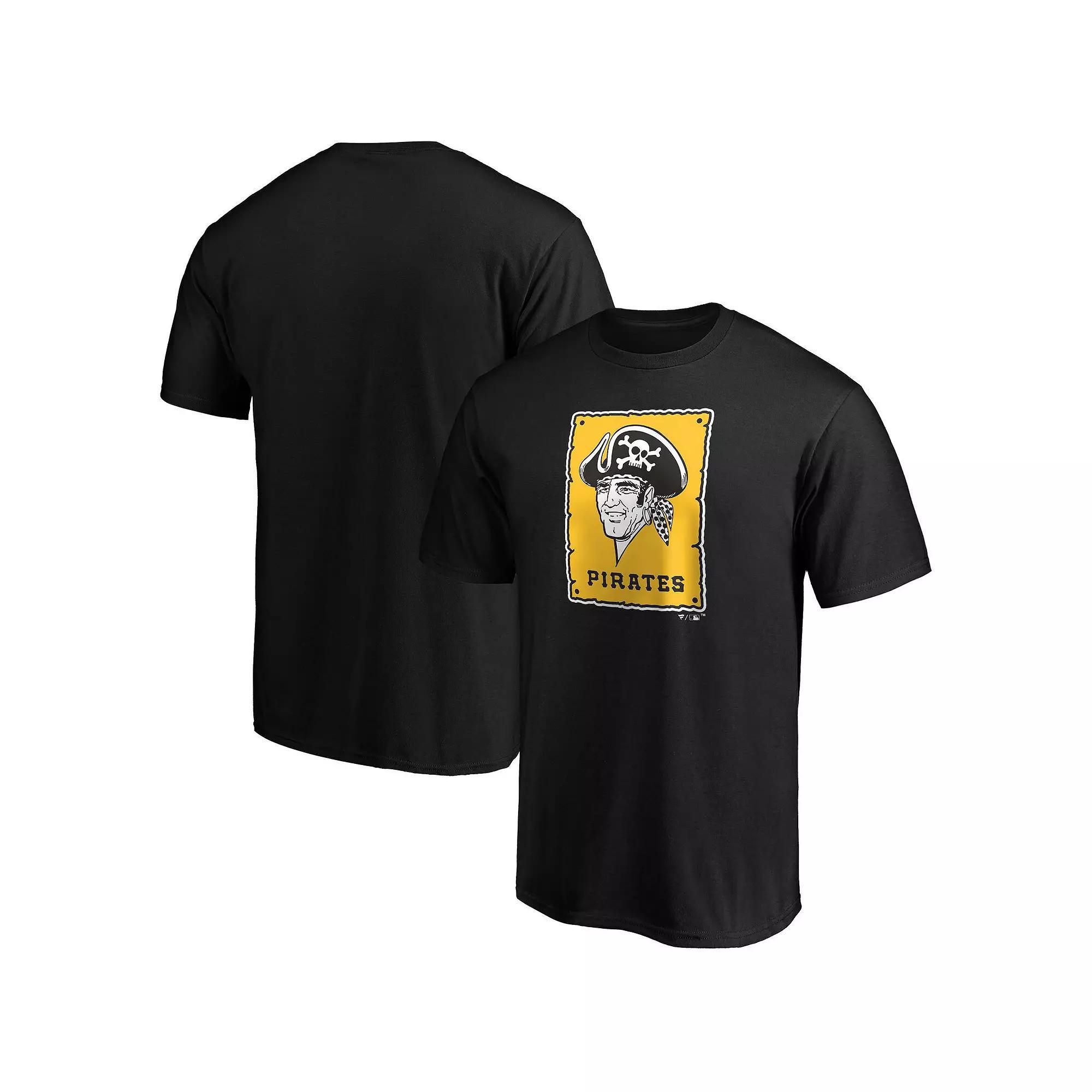 Men's Fanatics Branded Black Pittsburgh Pirates Cooperstown Collection Forbes Team T-Shirt, Size: Small Product Image